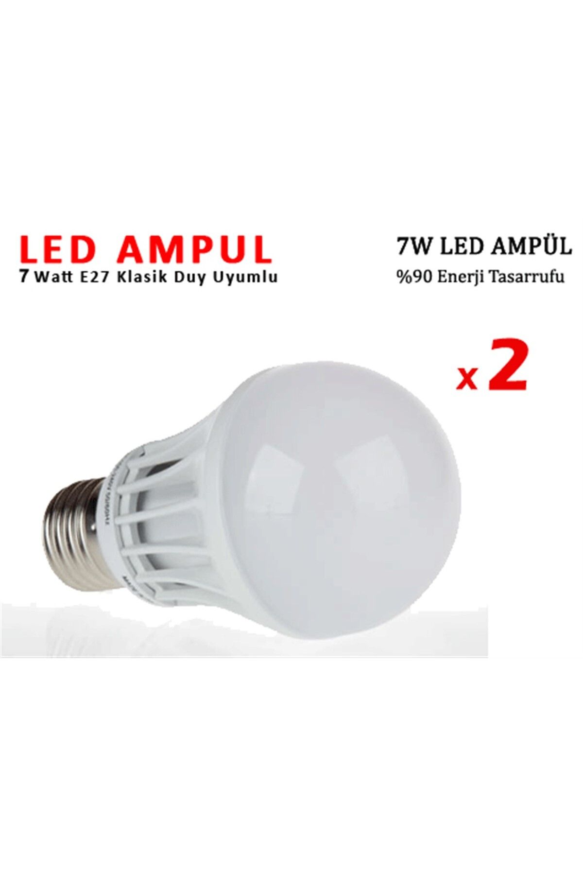 Biomak 7W Enerji Tasarruflu Led Ampul 2 Adet