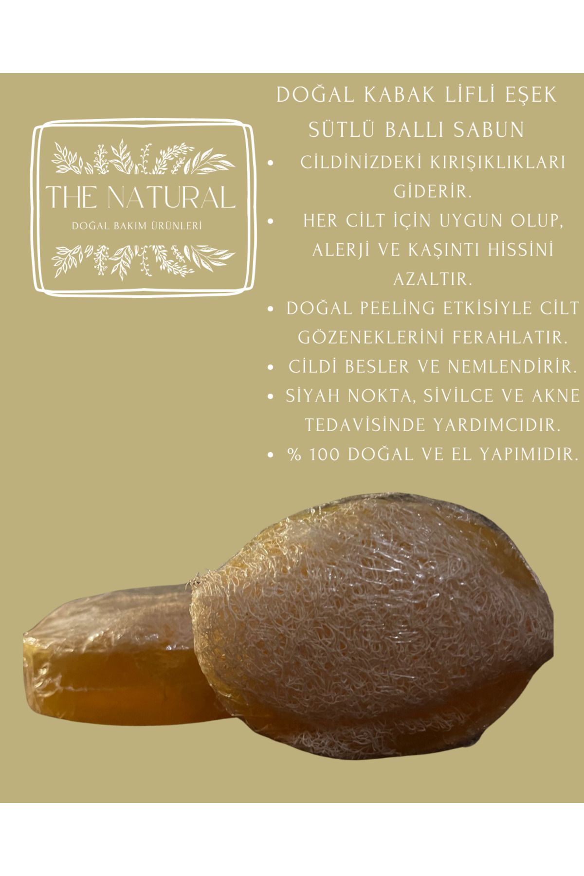 The Natural co Doğal Kabak Lifli Keçi Sütlü Sabun