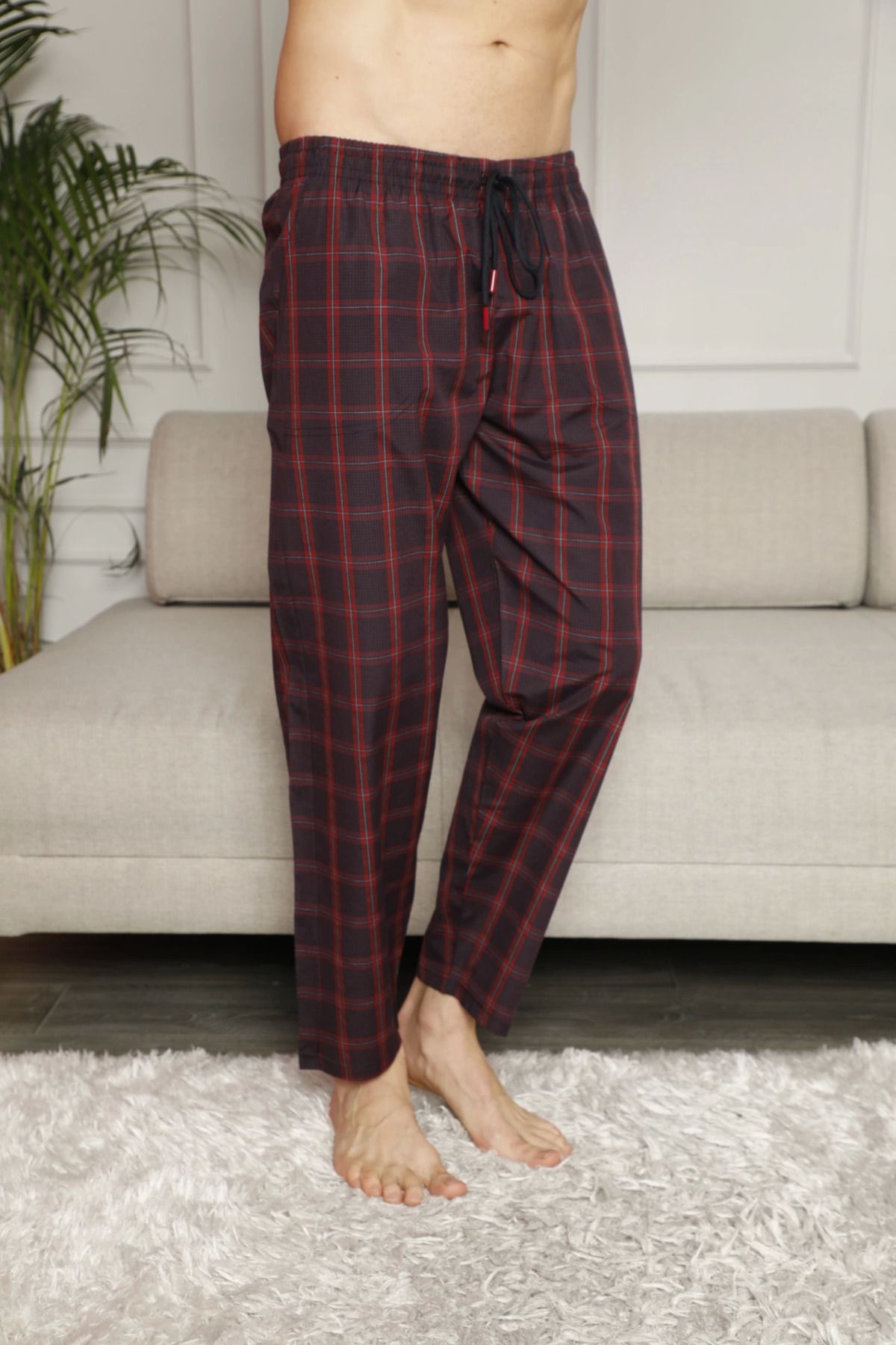 Moda Şahsenem 173 Erkek Poplin Tek Pantolon Pijama Altı
