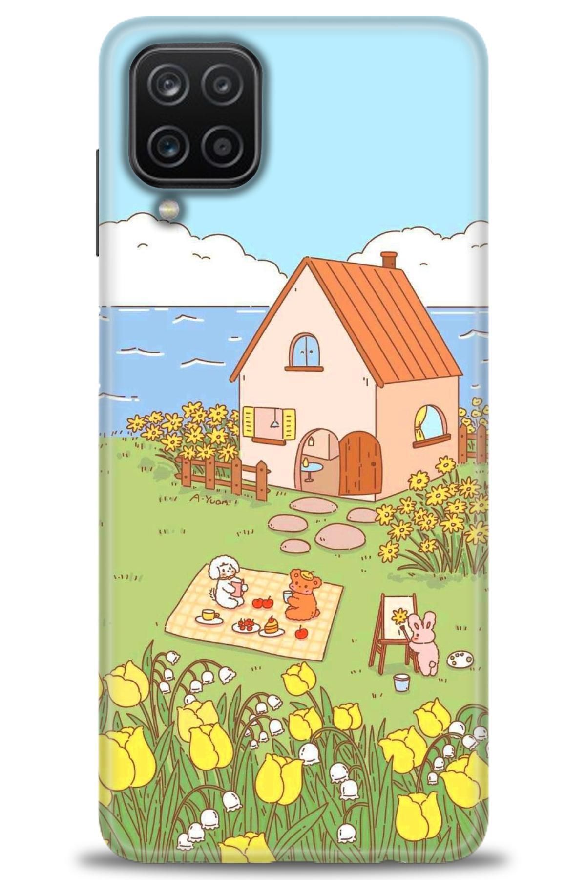 CooperTech Samsung Galaxy A12 İle Uyumlu HD Baskılı Desenli Silikon Kılıf - 827