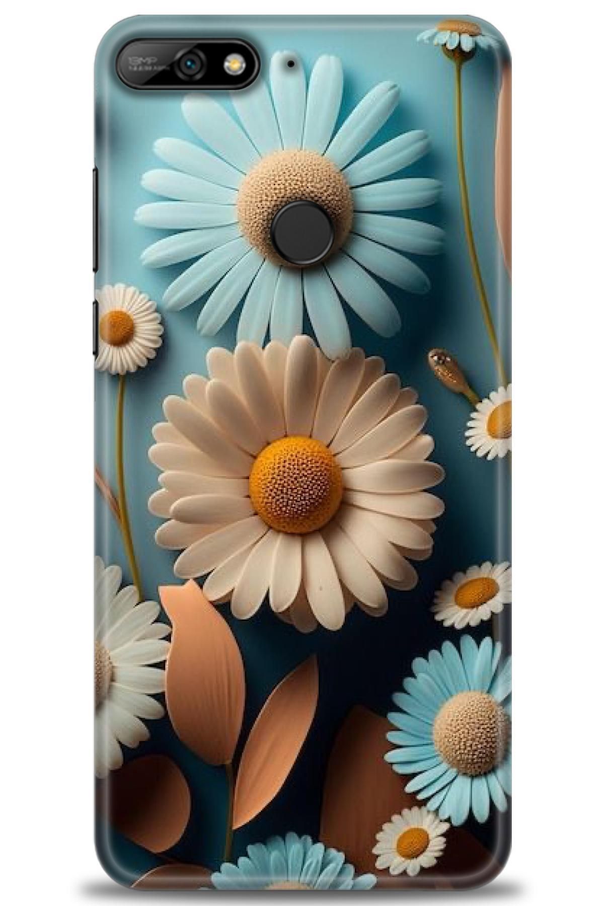 CooperTech Huawei Y7 2018 İle Uyumlu HD Baskılı Silikon Kılıf - 977