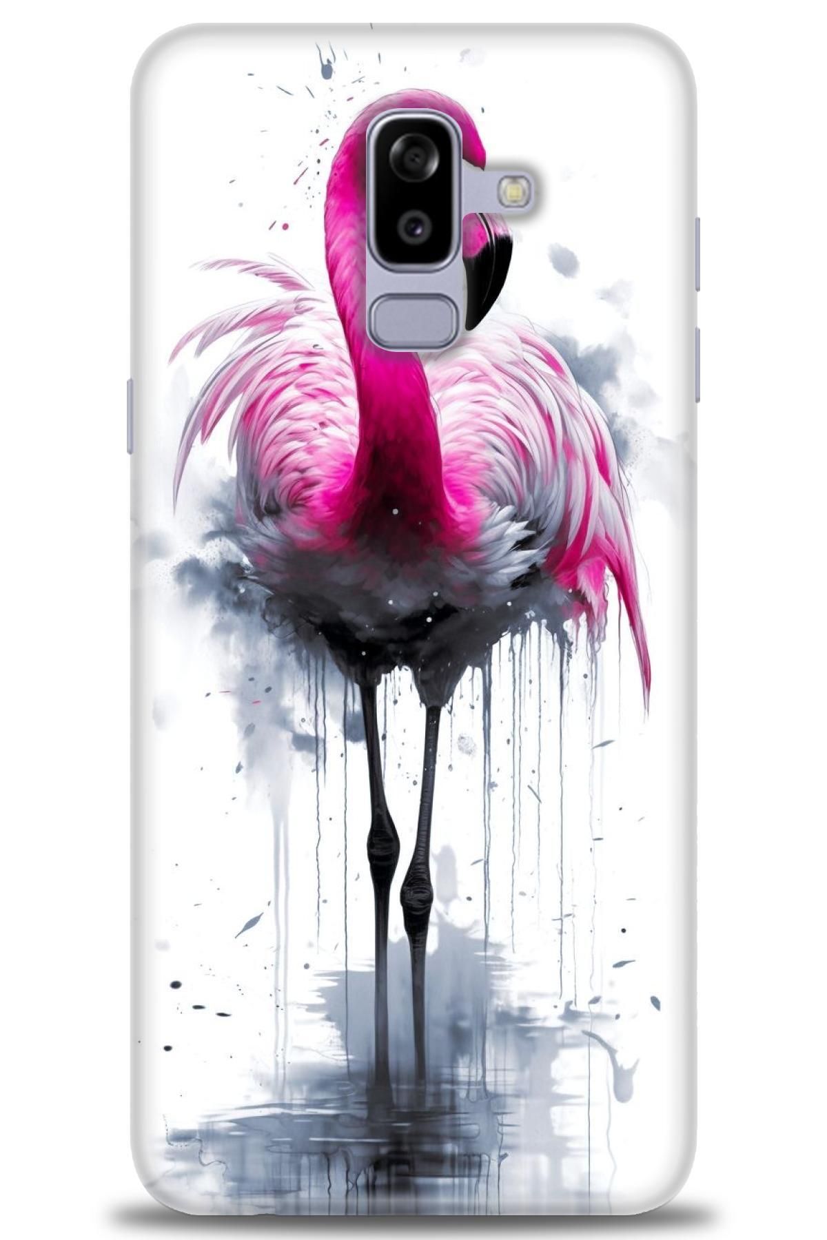 CooperTech Samsung Galaxy A8 Plus 2018 İle Uyumlu HD Baskılı Desenli Silikon Kılıf - 107