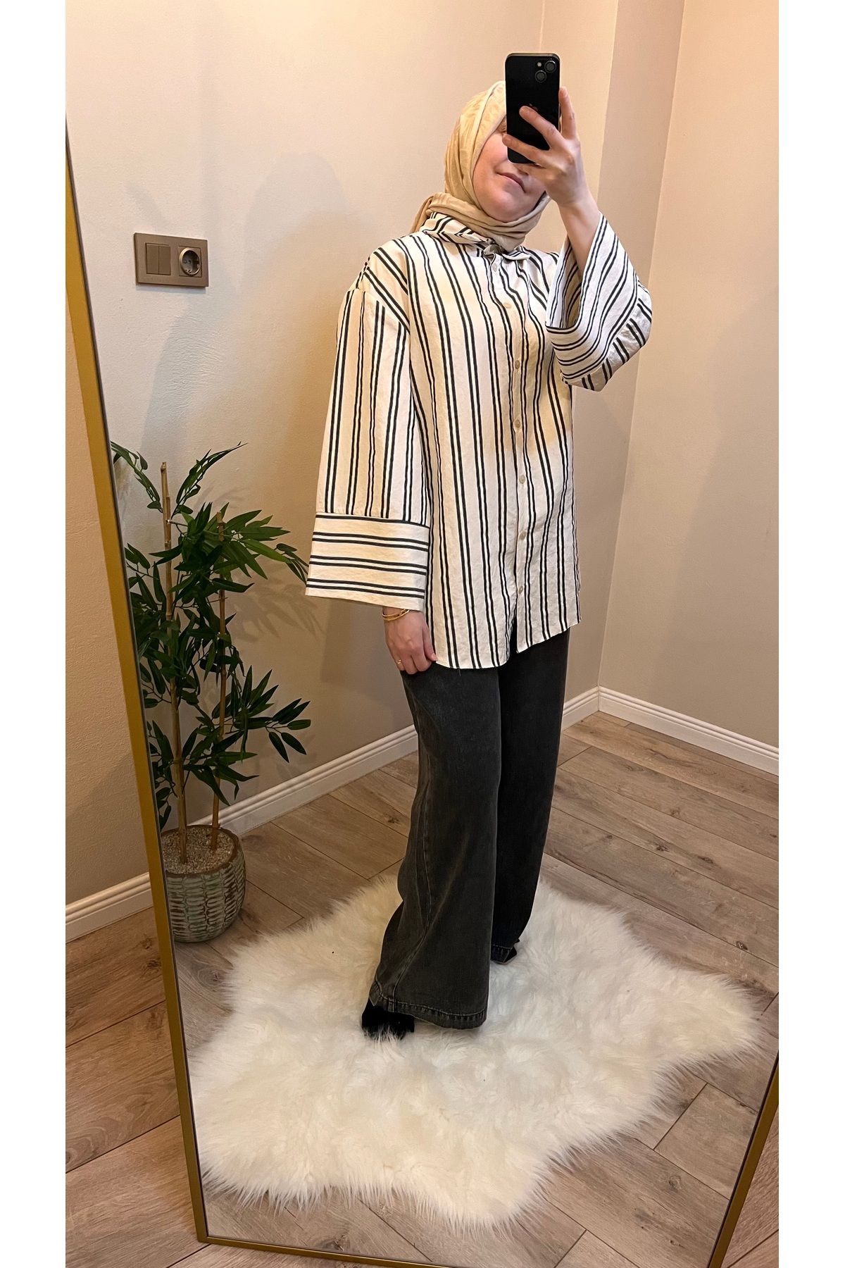 Didem Ateş Butik Çizgili Tunik