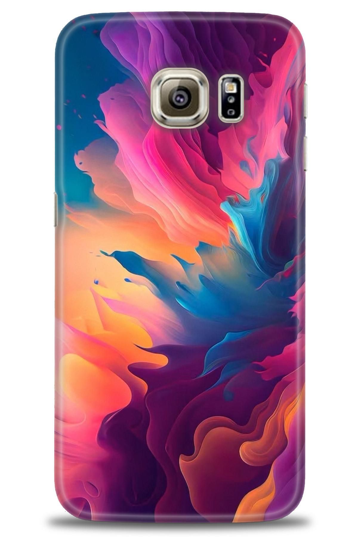 CooperTech Samsung Galaxy S6 İle Uyumlu HD Baskılı Desenli Silikon Kılıf - 214