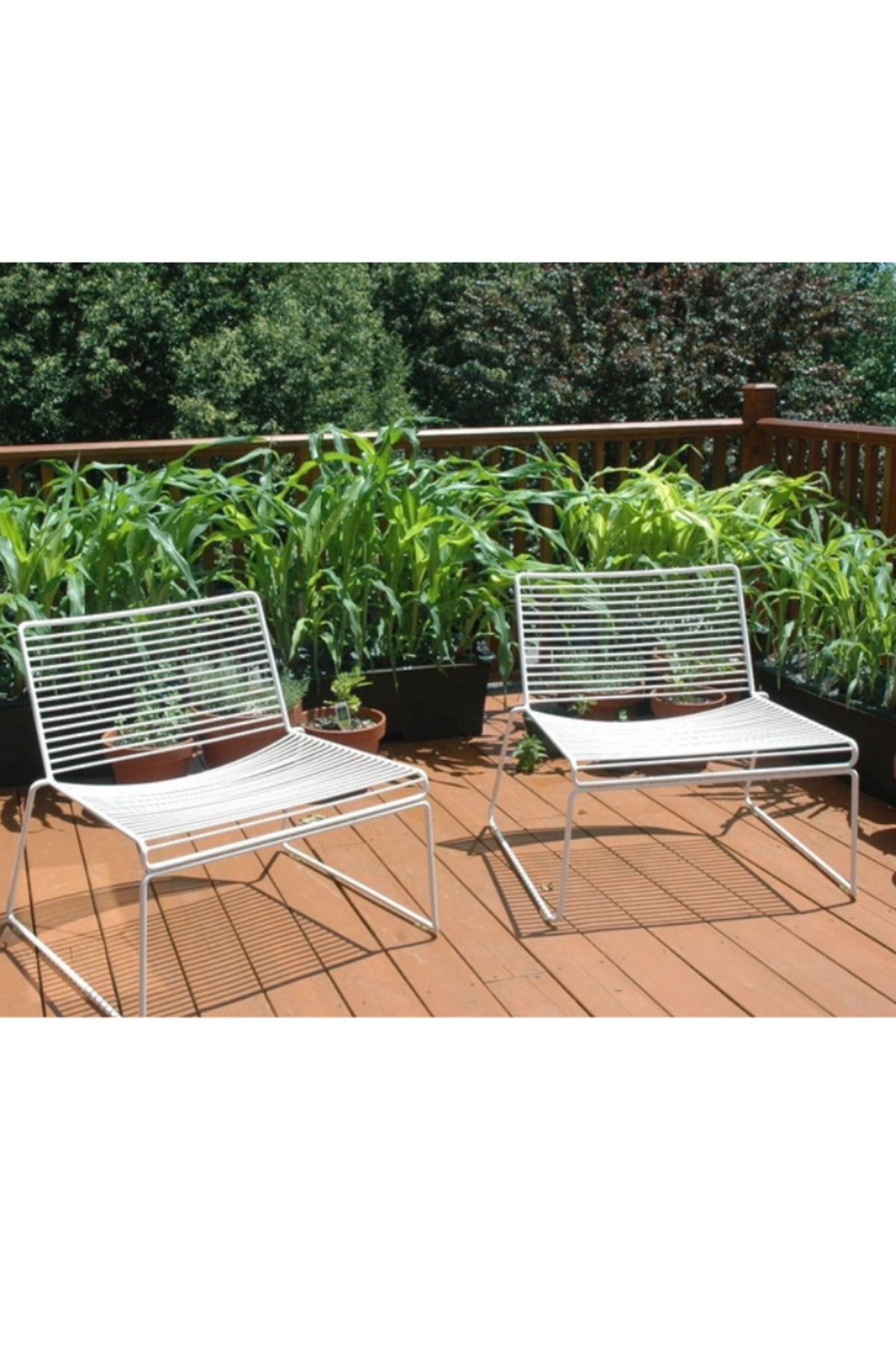 SLLER Yeni Nesil Balkon Sandalyesi Portatif Tel Model Balkon Sandalyesi (BEYAZ) 2 Adet