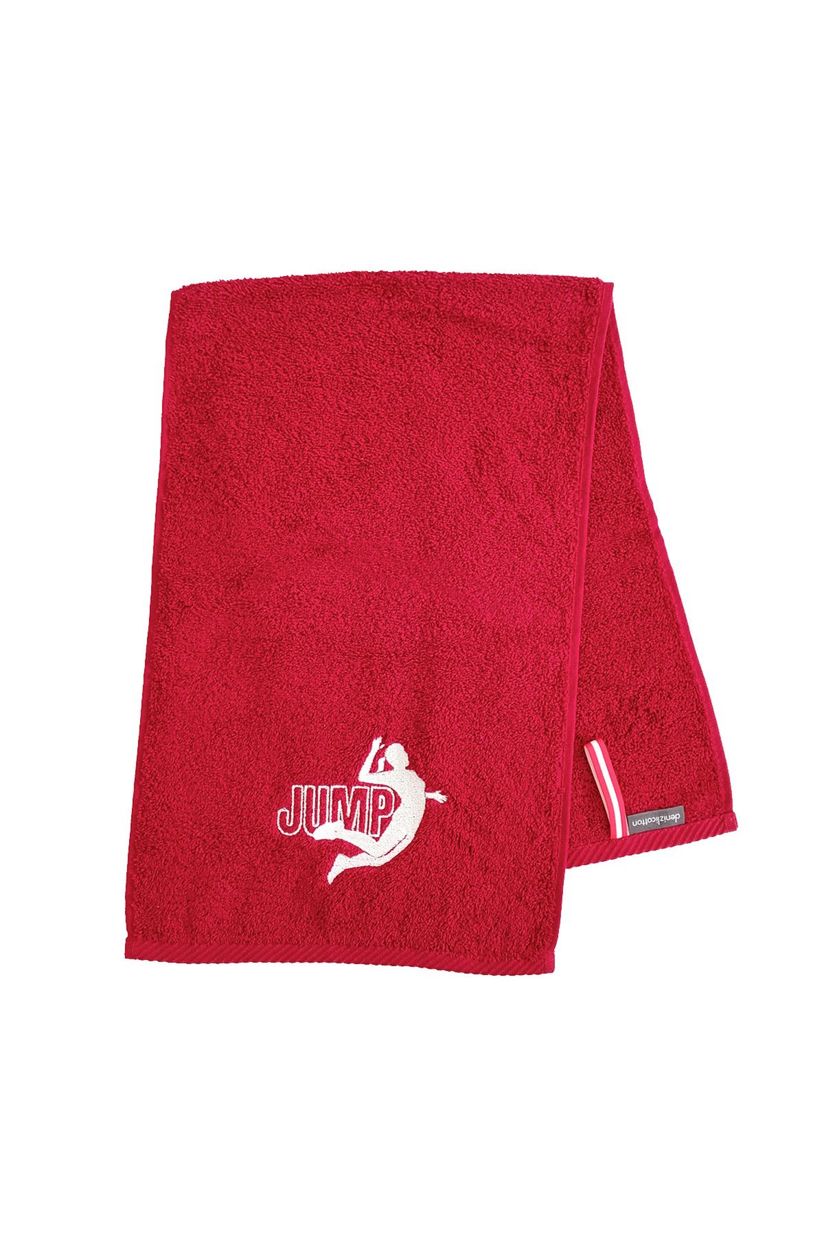 denizlicotton Nakışlı Sporcu Havlusu Pamuklu, Anti bakteriyel, Ter Emici Fitness Plates Boks Tenis Spor Havlusu