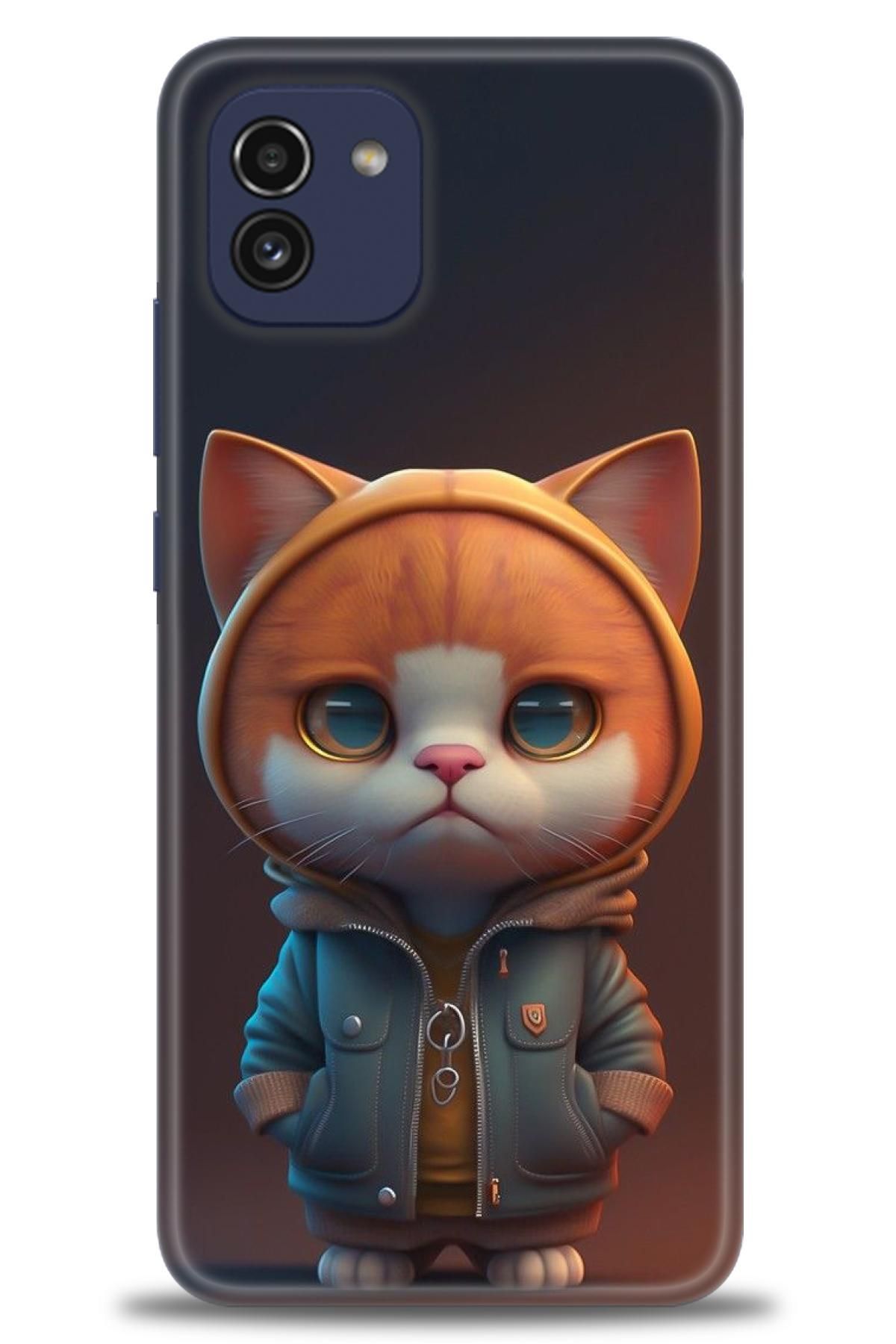 CooperTech Samsung Galaxy A03 İle Uyumlu HD Baskılı Desenli Silikon Kılıf - 340