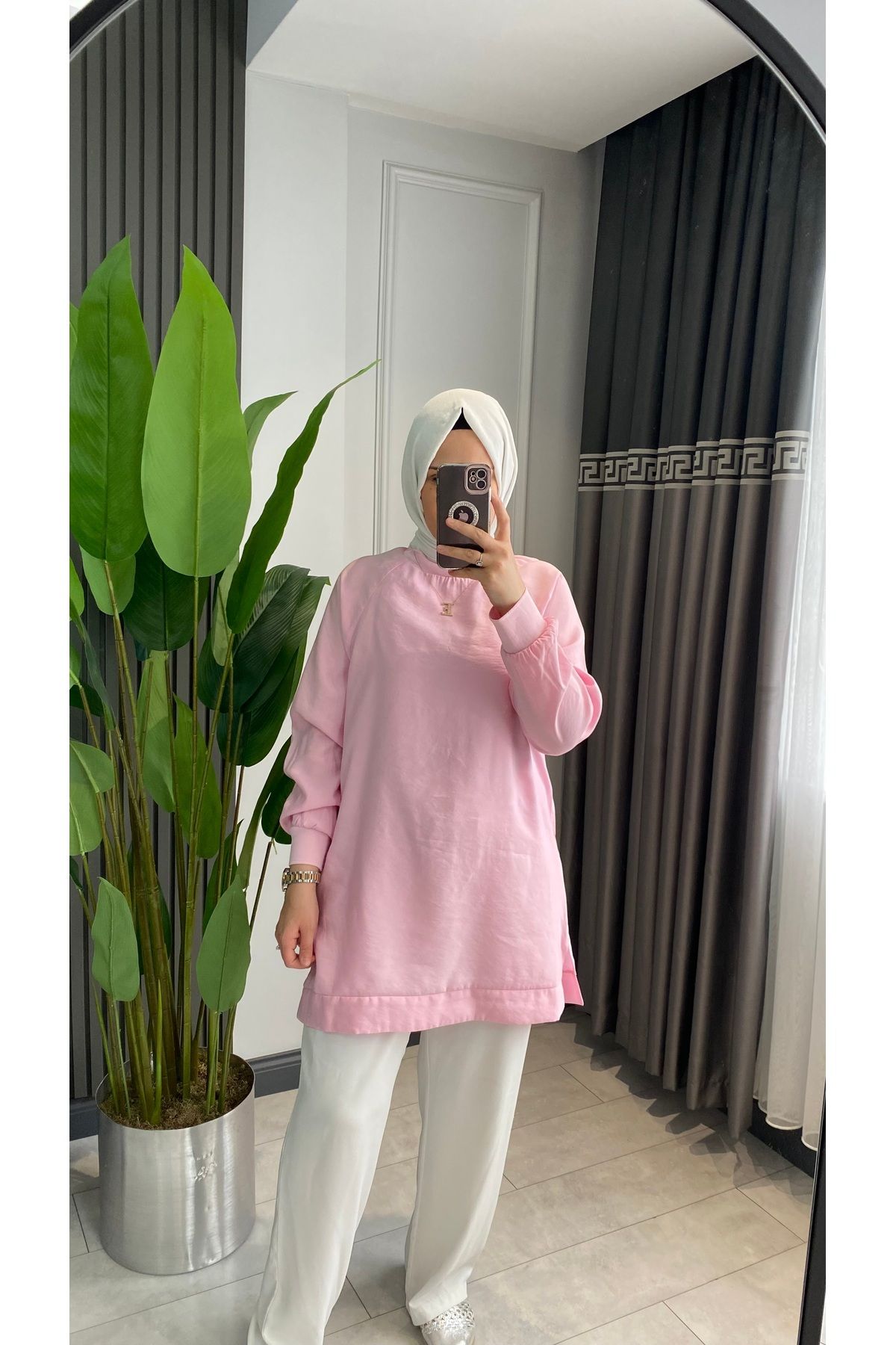 SARE BOUTIQUE Kadın Qupra kumaş Tesettür tunik
