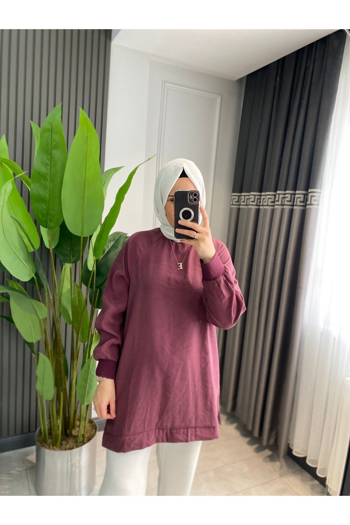 SARE BOUTIQUE Kadın Qupra kumaş Tesettür tunik