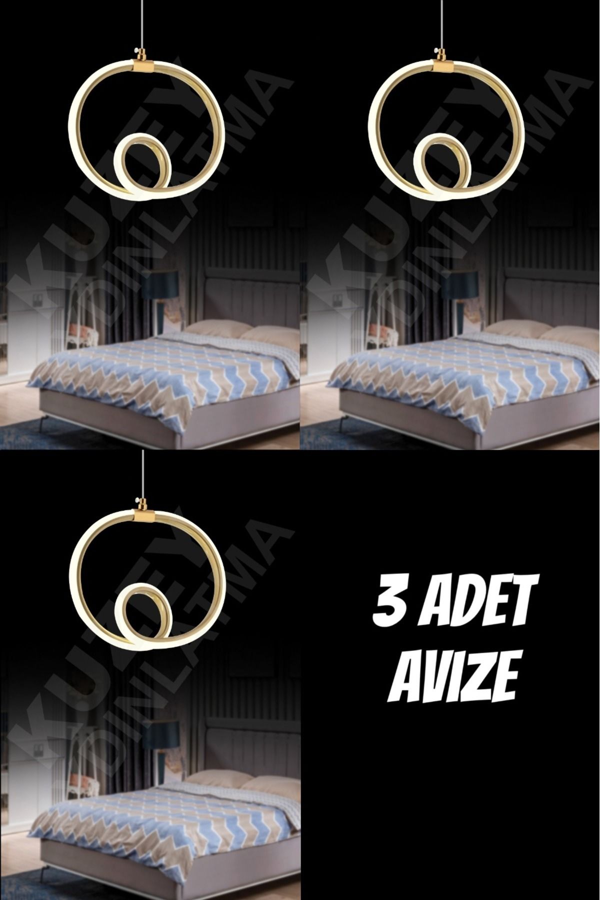 GYK LİGHT 3 ADET SARKIT TEKLİ LED AVİZE