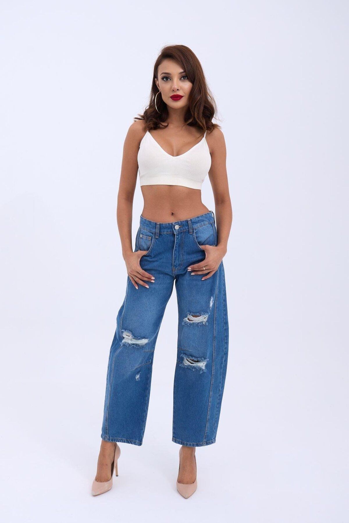 Eserden 7086 KOT PANTOLON-MAVİ