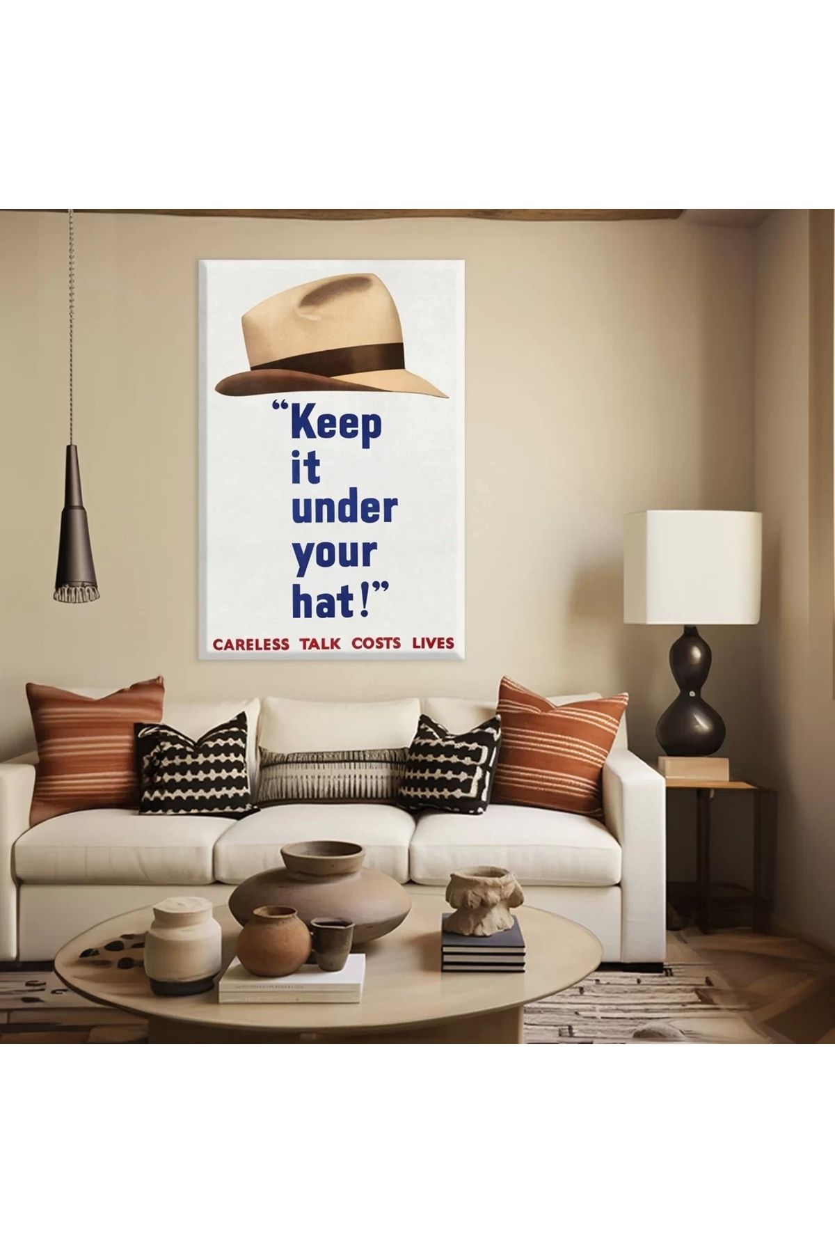 VOGLOO Under Your Hat Vintage Kanvas Tablo