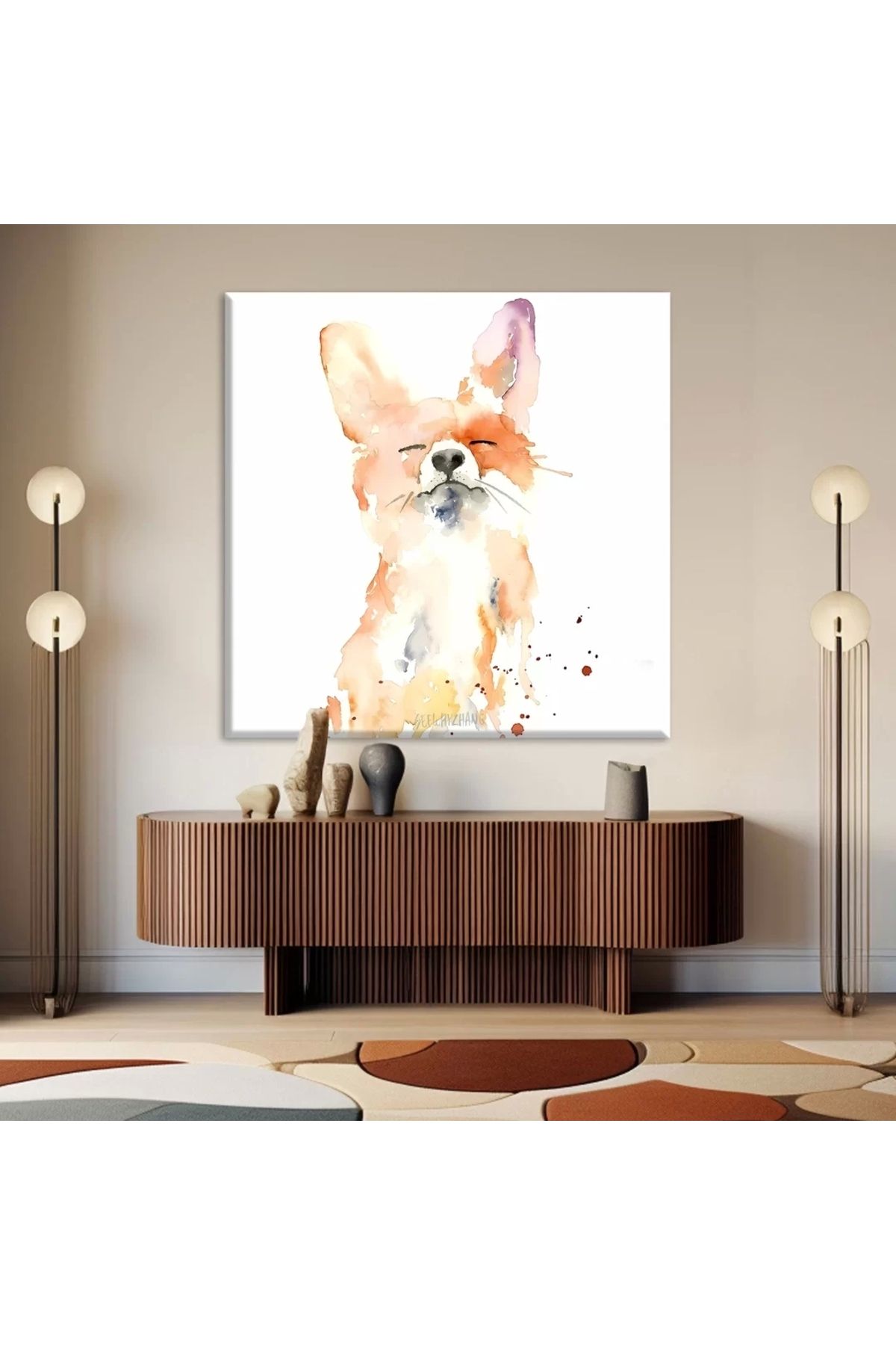 VOGLOO Terrier Köpek Kanvas Tablo