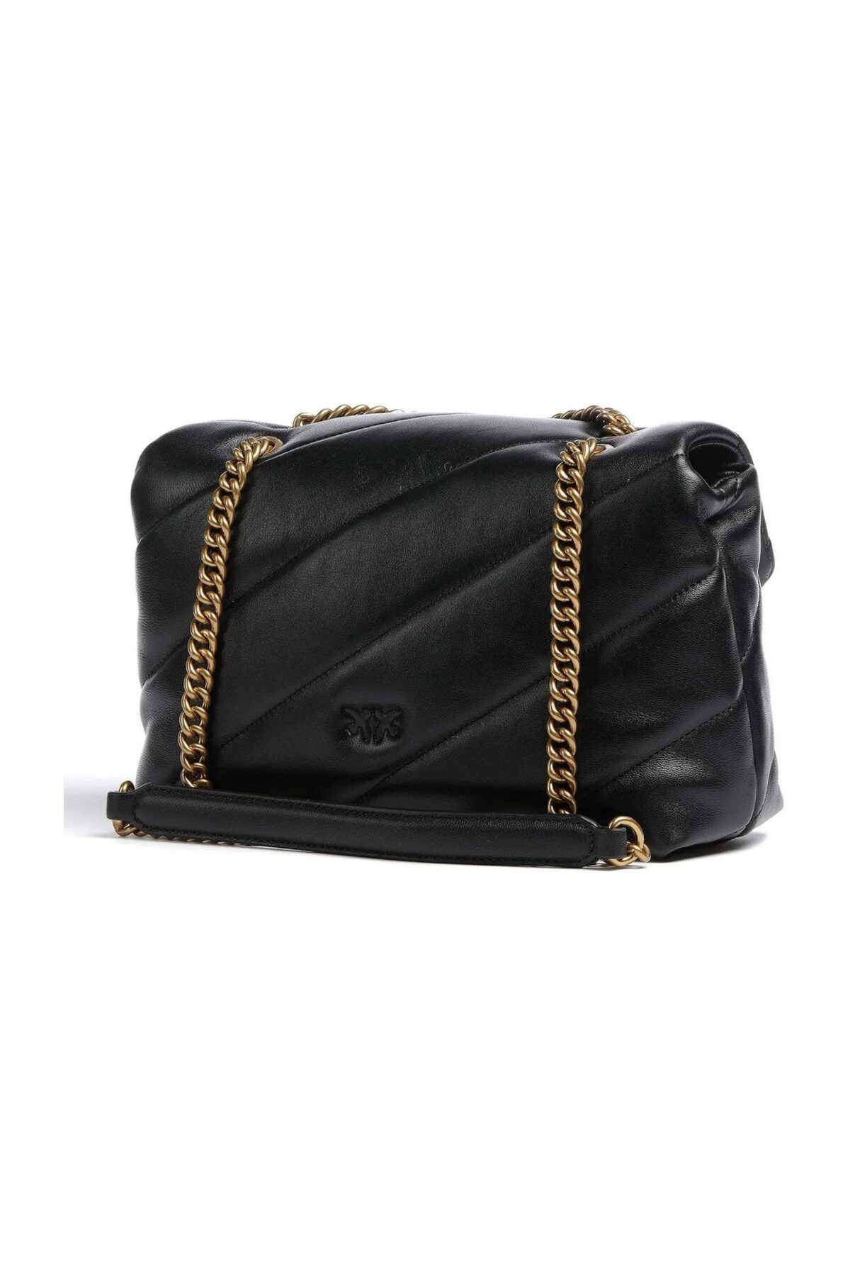 PİNKO-Pinko Tasche mit Kettenriemen und Metalllogo aus echtem Leder TASCHE 100038 A0F2 Z99Q 2