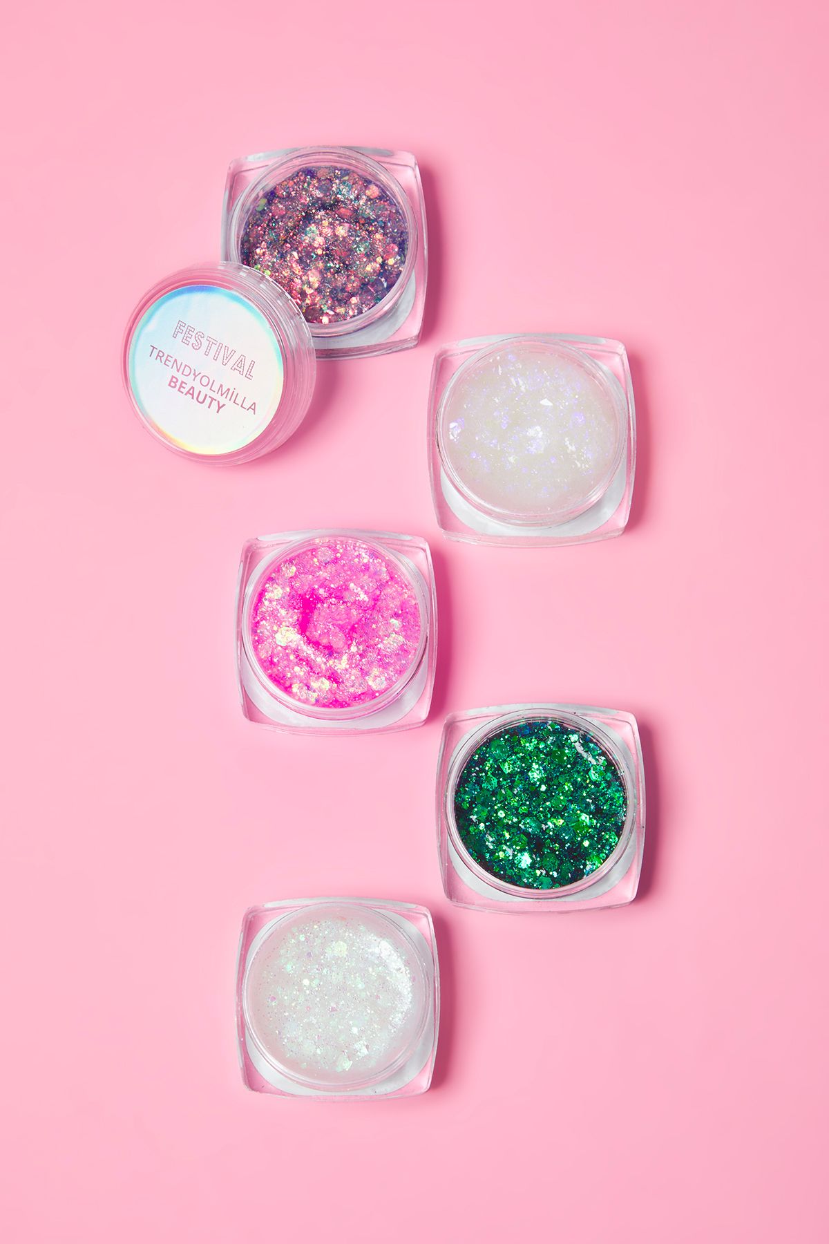 Trendyolmilla Beauty-Cremă Hologramă în formă de sclipici de festival extra strălucitoare Curcubeu TKZSS25YD00002 7