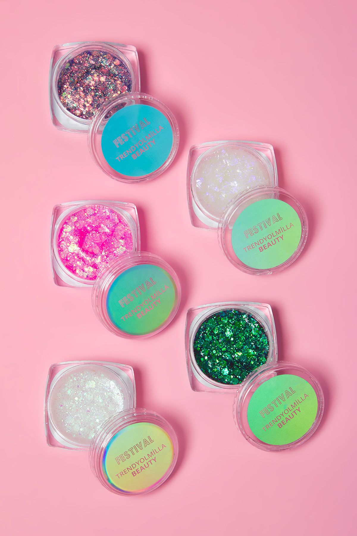 Trendyolmilla Beauty-Cremă Hologramă în formă de sclipici de festival extra strălucitoare Curcubeu TKZSS25YD00002 5