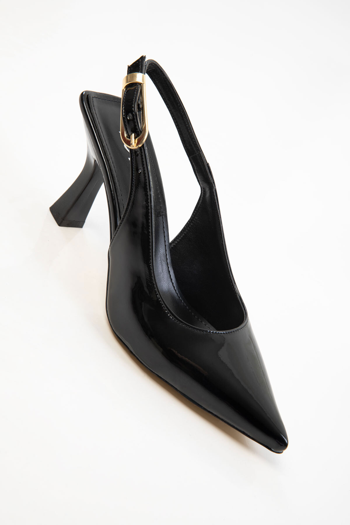 SOHO  Siyah Rugan Kadın Klasik Topuklu Ayakkabı 20596 - Görsel 5