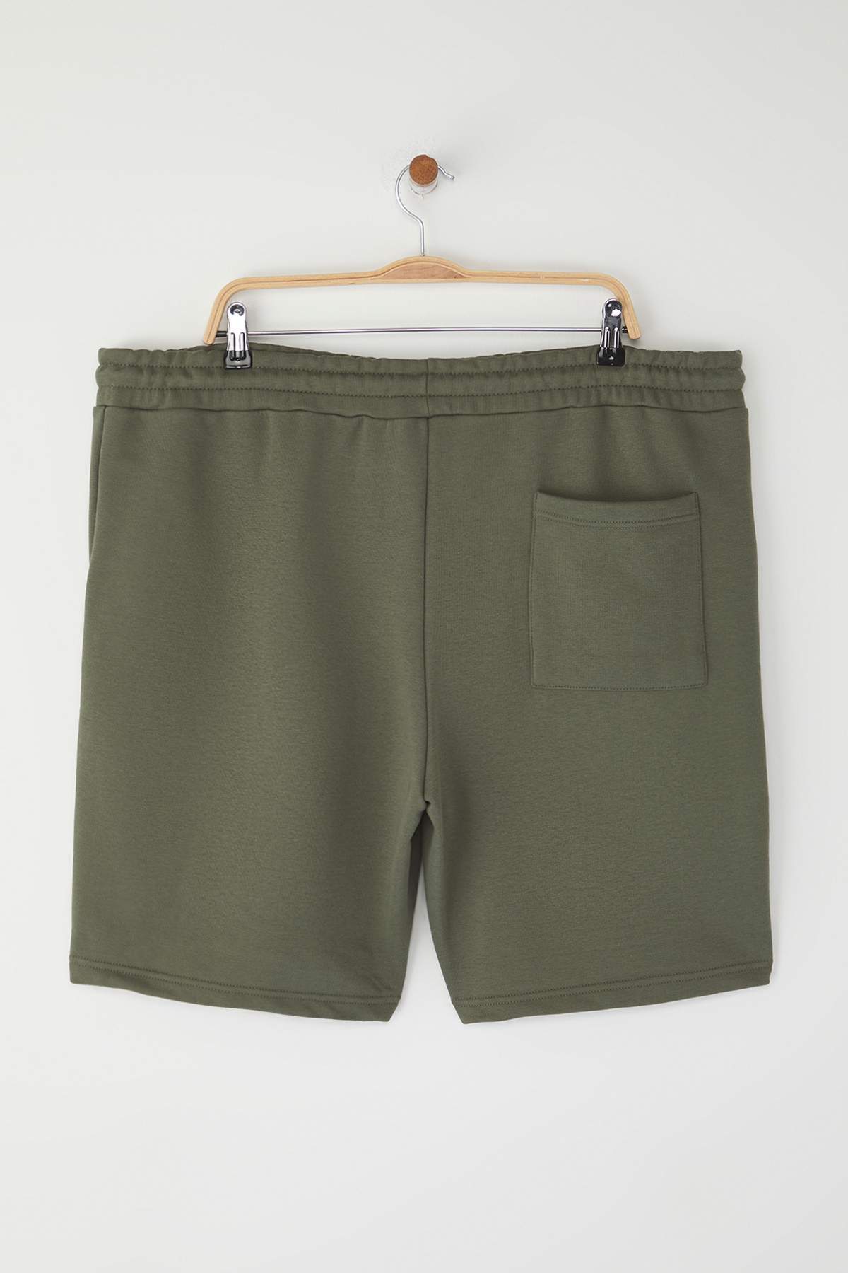 Trendyolmilla  Büyük Beden Haki Regular/Normal Kesim Rahat %100 Pamuklu Basic Şort TMNSS24AP00001 - Görsel 10