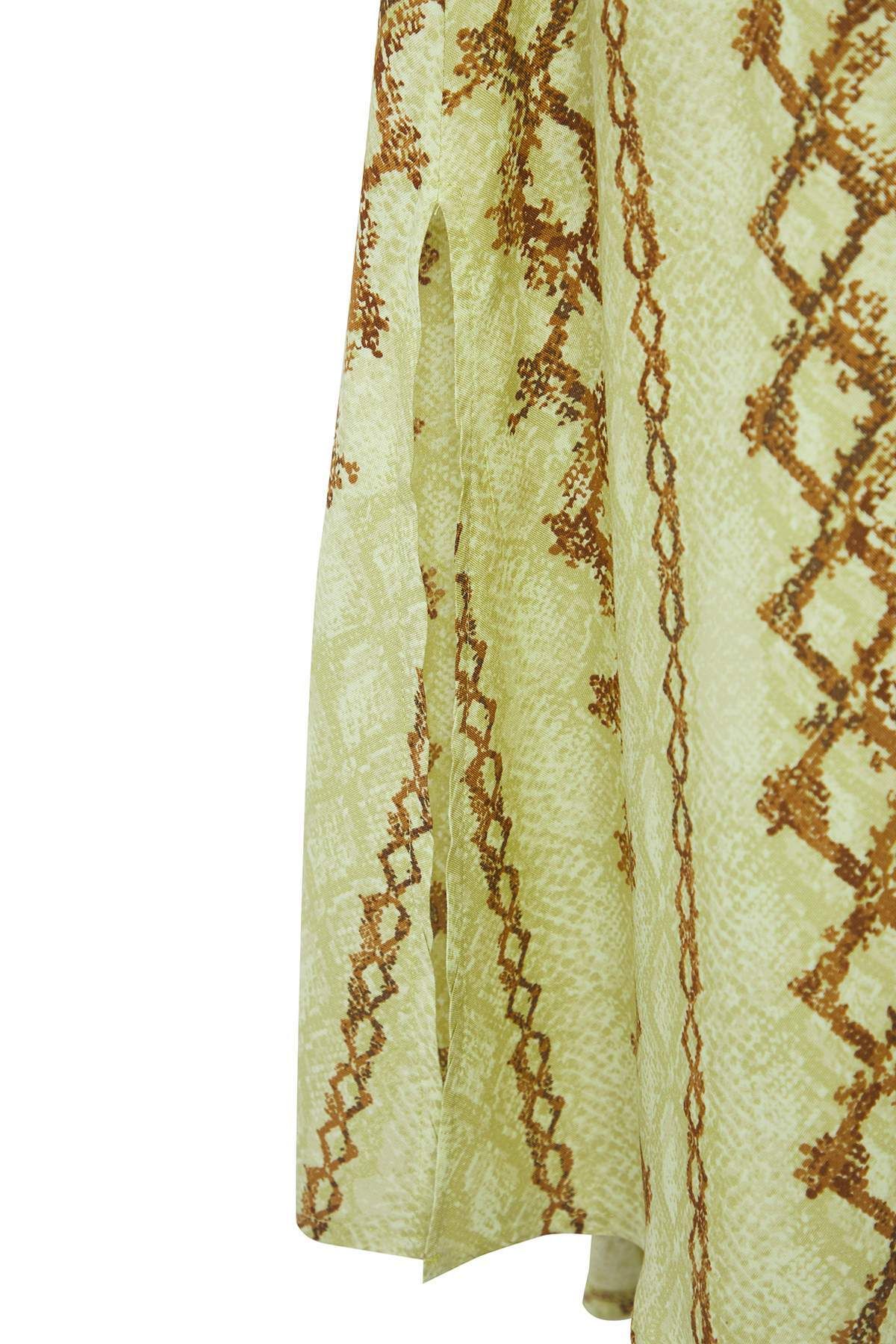 Trendyol Collection-Mehrfarbiger asymmetrischer Schlitzrock aus langem/maximalem Viskose TWOSS25ET00183 8