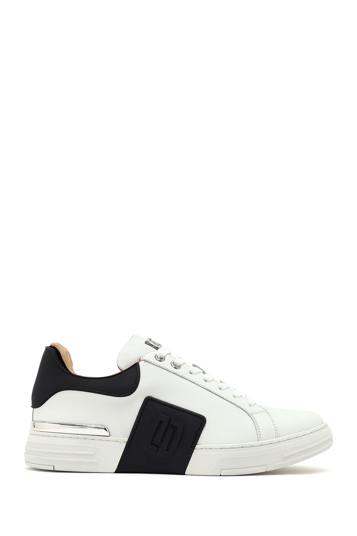 Derimod Erkek Beyaz Bağcıklı Kalın Tabanlı Deri Sneaker 25SFD694318