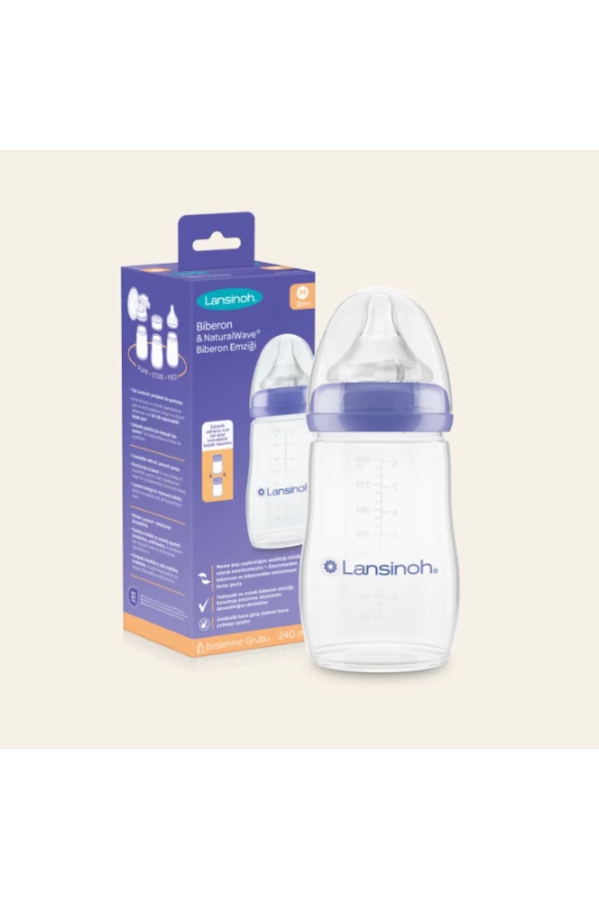 MR RZN STORE Biberon Natural Wawe Biberon Emziği 240ml