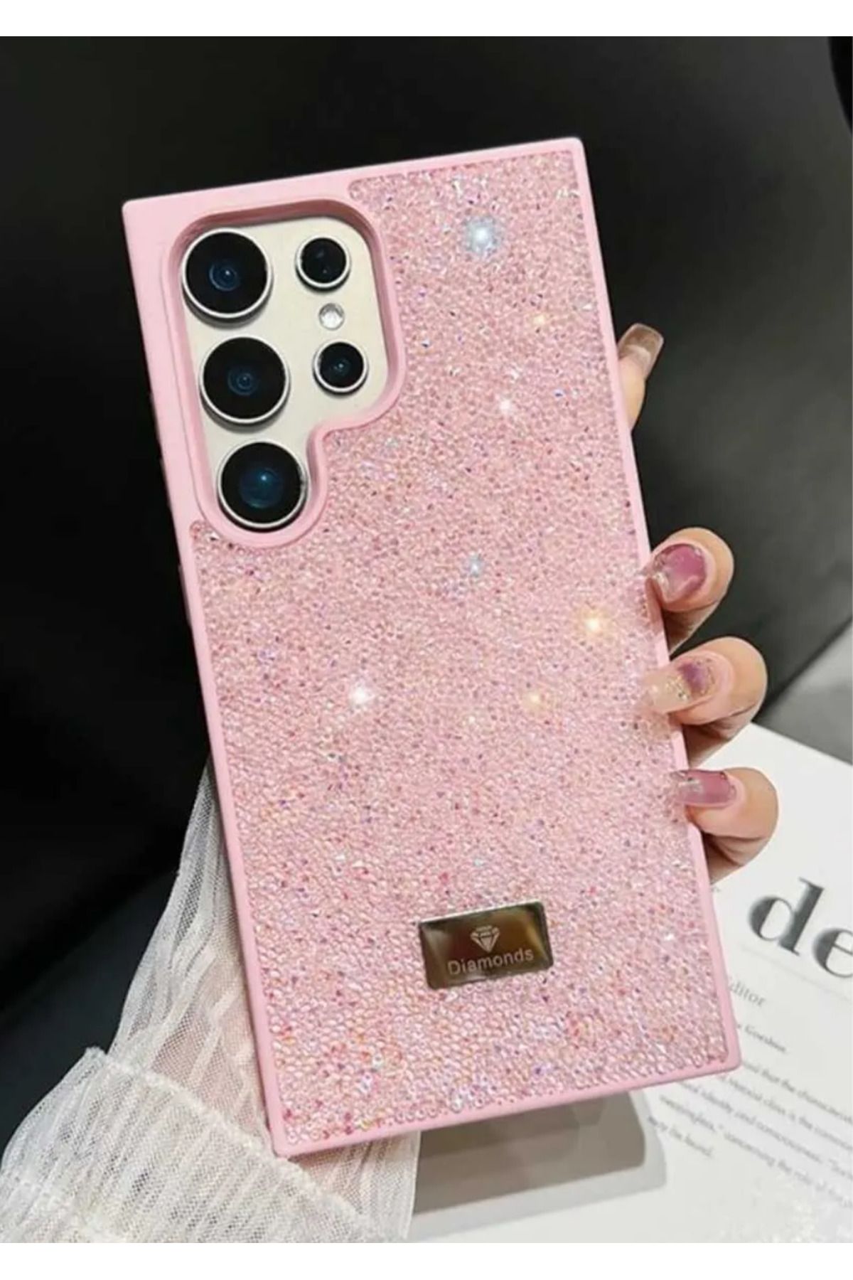 BCASE Samsung S25 Ultra Taşlı Kılıf Parlak Elmas Tasarım Lüx