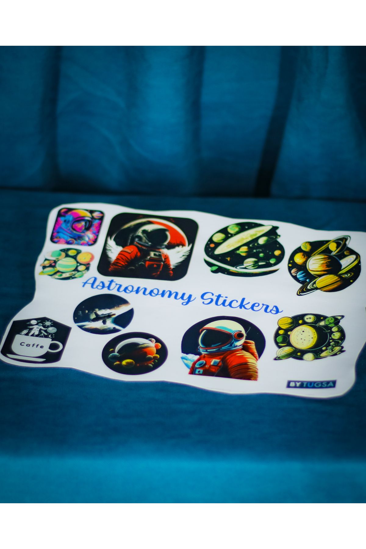 TUGSA DESING NUBENSE / Minimalist Astronomi Tasarımlı Defter, Laptop, Bilgisayar, Ajanda Sticker