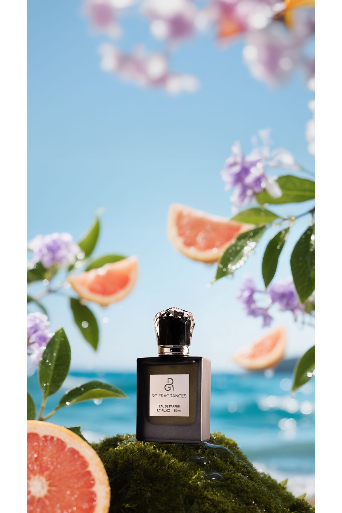 RG FRAGRANCES Aqua Erkek Designer Parfüm Edp 50 ml ( Deniz notası , Greyfurt , Islak Menekşe Yaprakları )