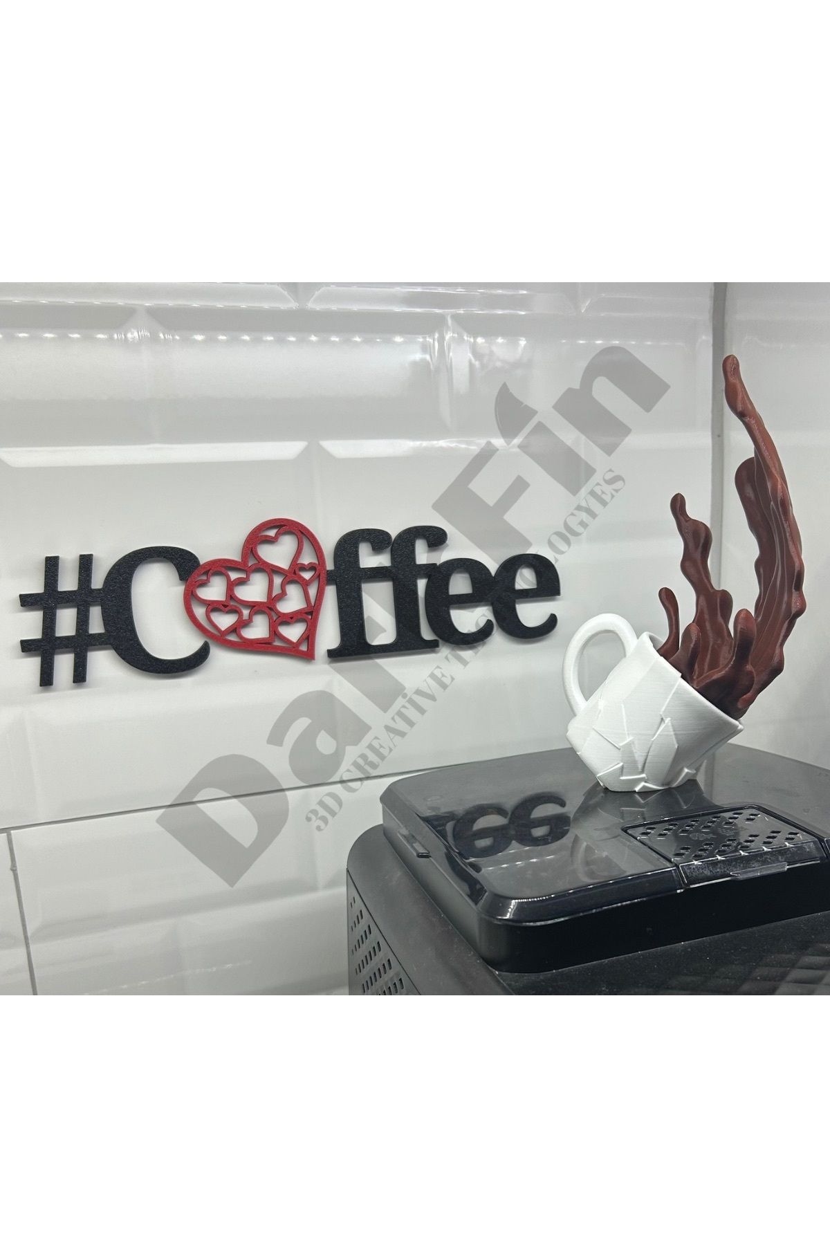 DarkFin Kahve Köşesi Dökülen Kahve Dekoru-Biblo Coffe Corner
