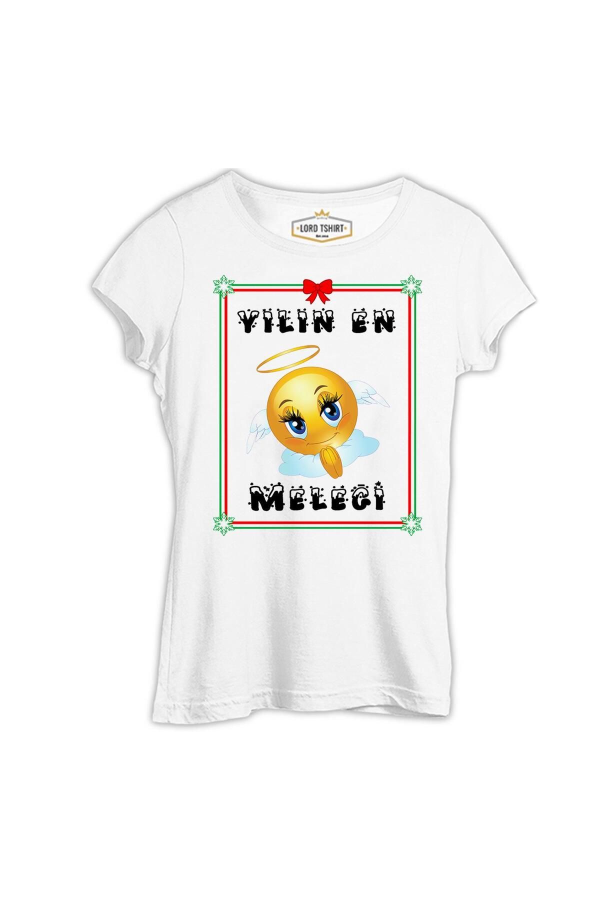 Lord T-Shirt Yılın Meleği Beyaz Kadın Tshirt