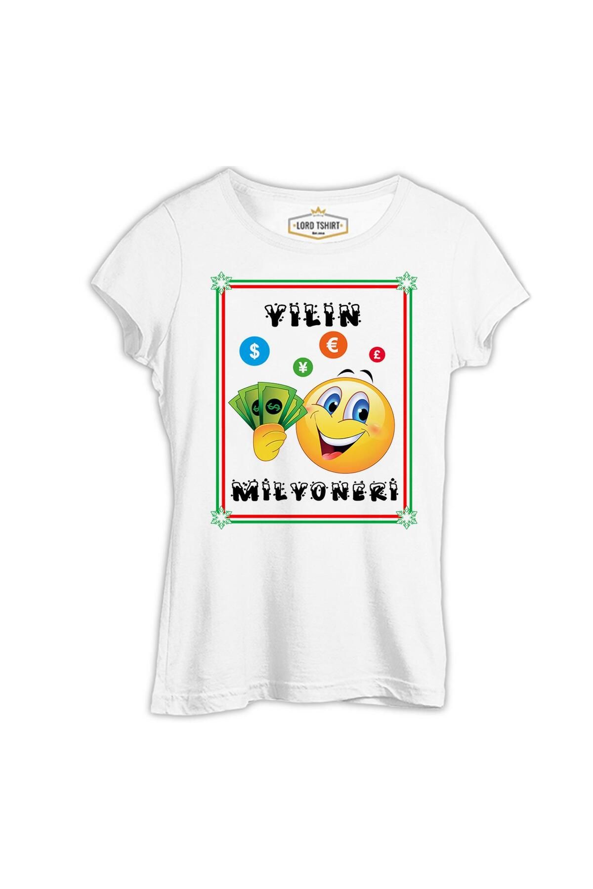 Lord T-Shirt Yılın Milyoneri Beyaz Kadın Tshirt