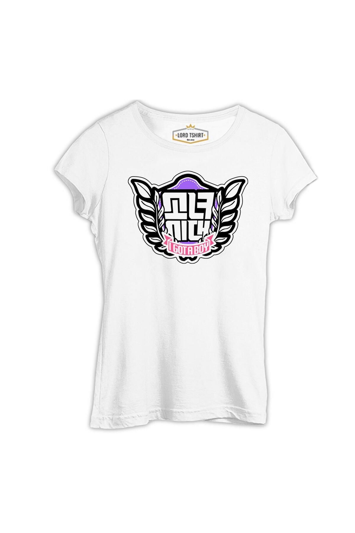 Lord T-Shirt SNSD - Boy Beyaz Kadın Tshirt