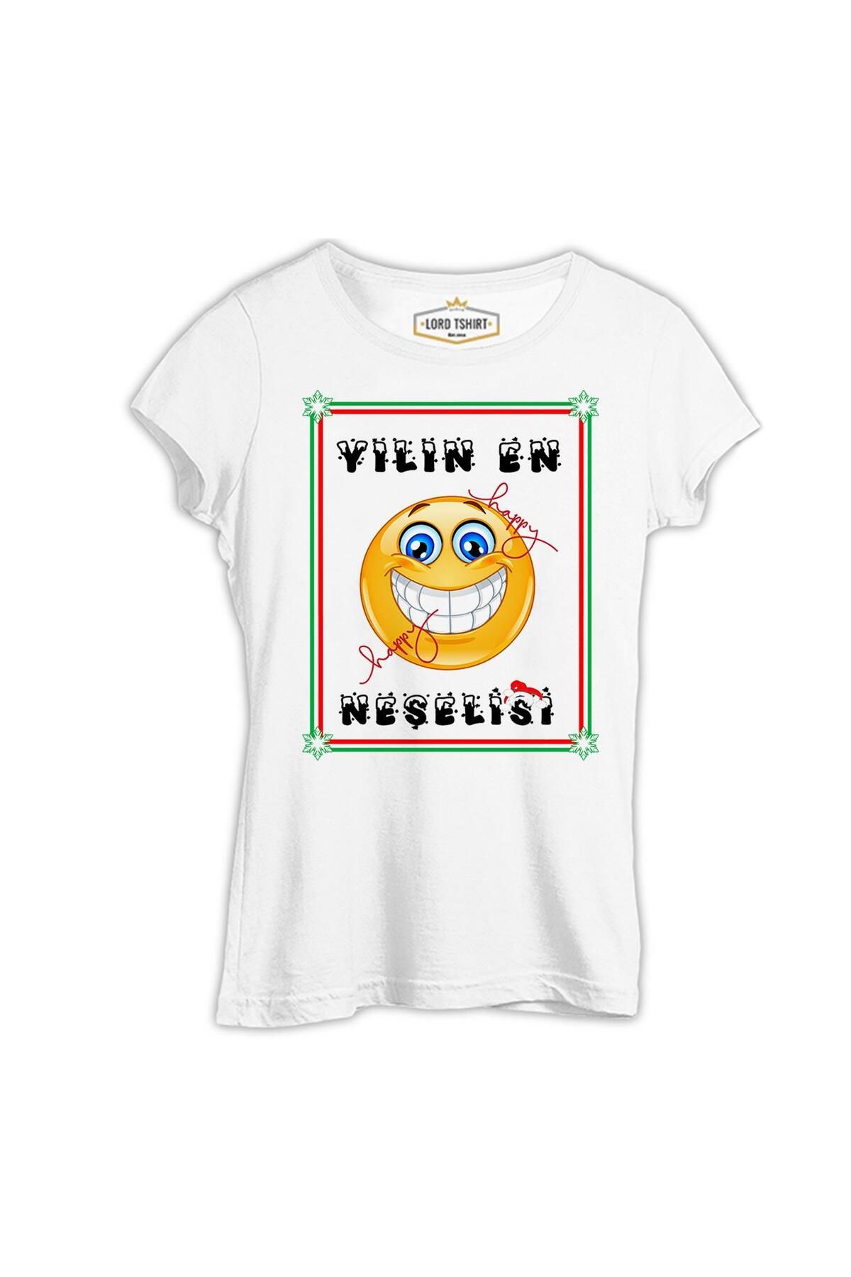 Lord T-Shirt Yılın En Neşelisi Beyaz Kadın Tshirt