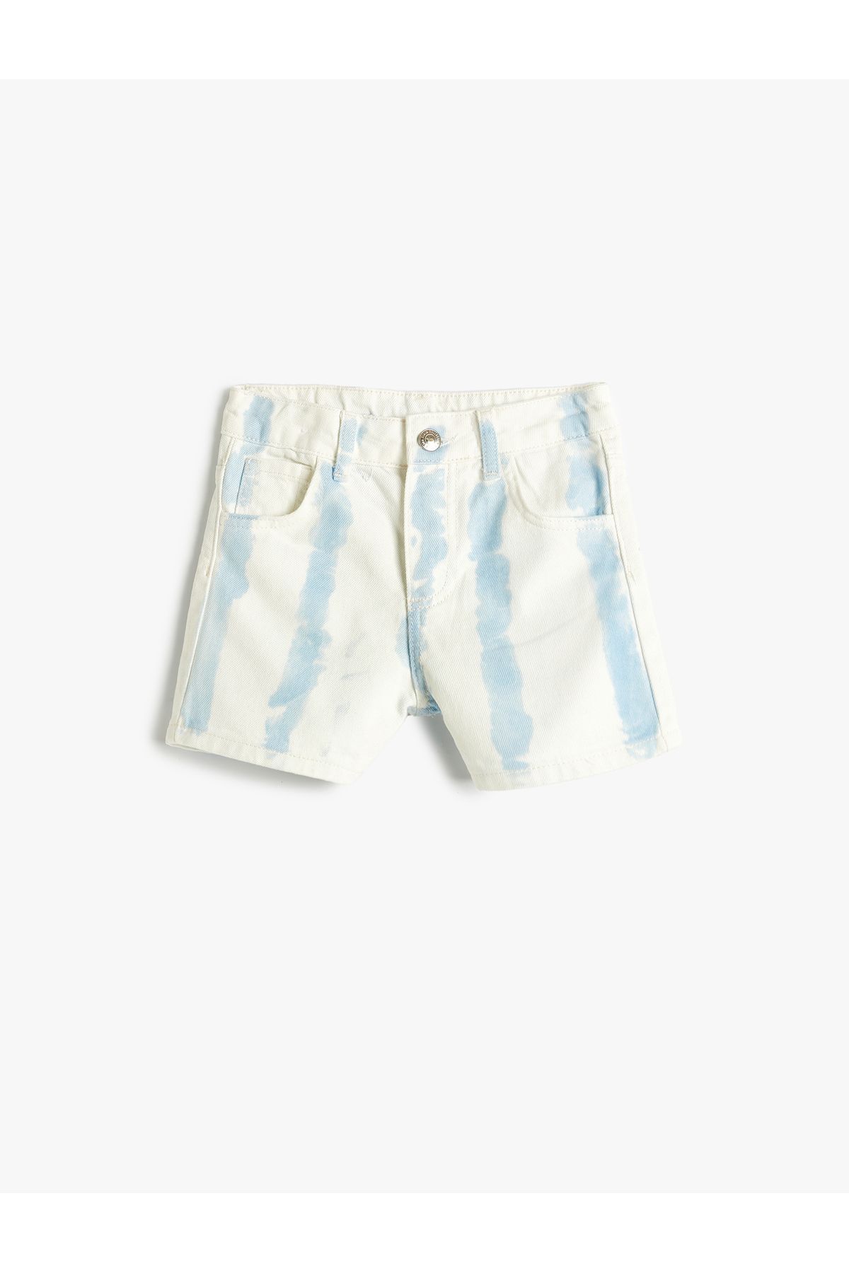 Koton Yeni Sezon Kot Şort Mini Batik Desenli Pamuklu