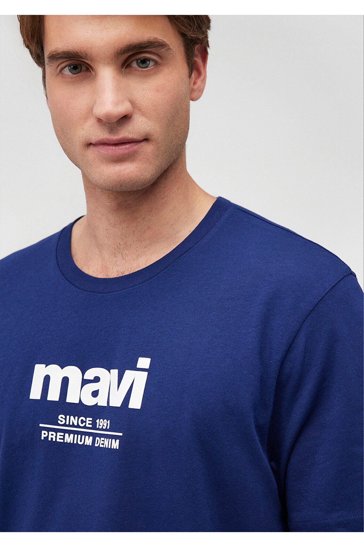 Mavi-Emblémával nyomtatott sötétkék póló Normal Fit / Normal Fit066849-70758 5