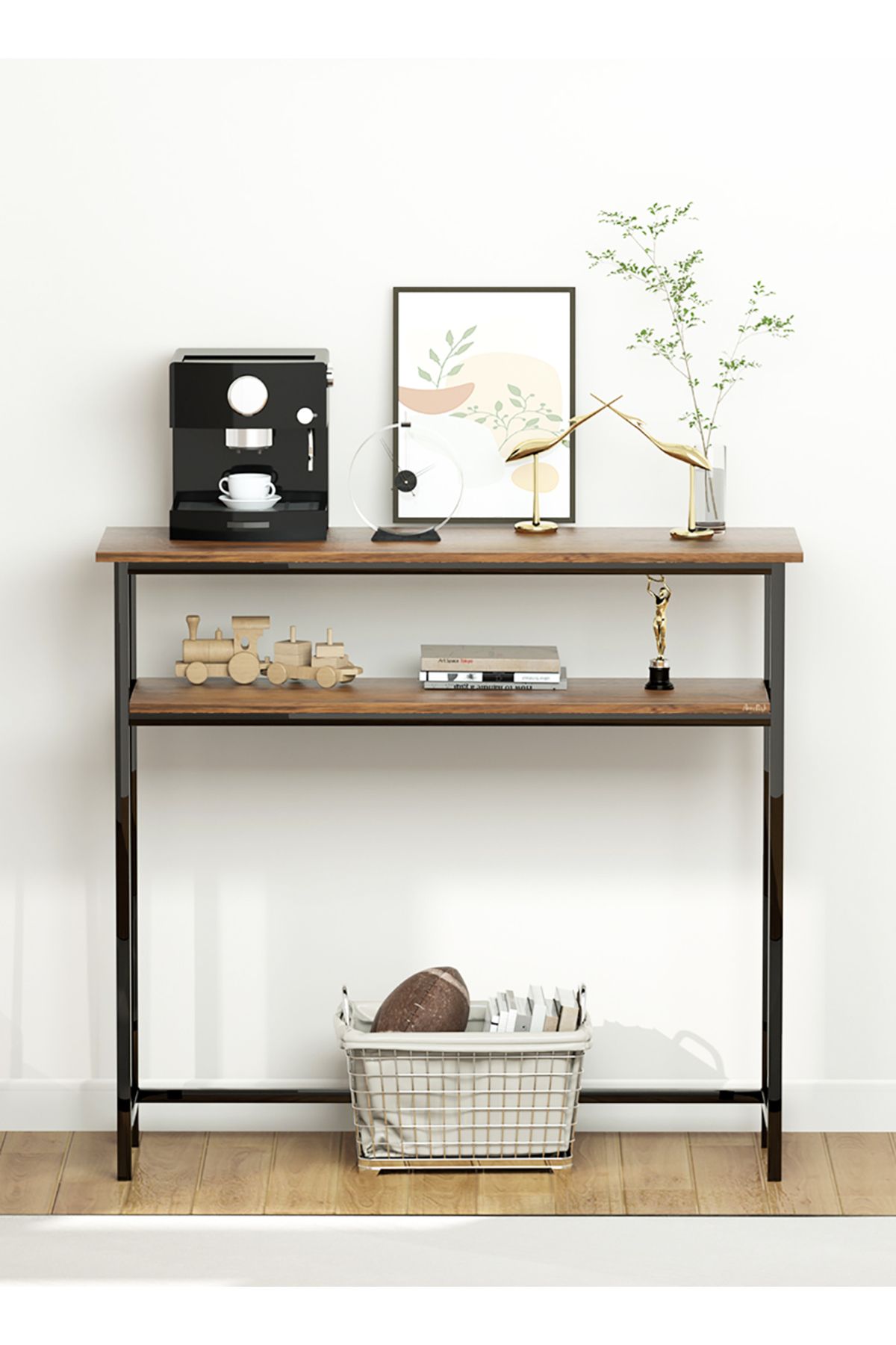AnneFish-Console Table Simple Sofa Table Coffee Corner Display Shelf Entryway Table Couch Hallway Entrance 3