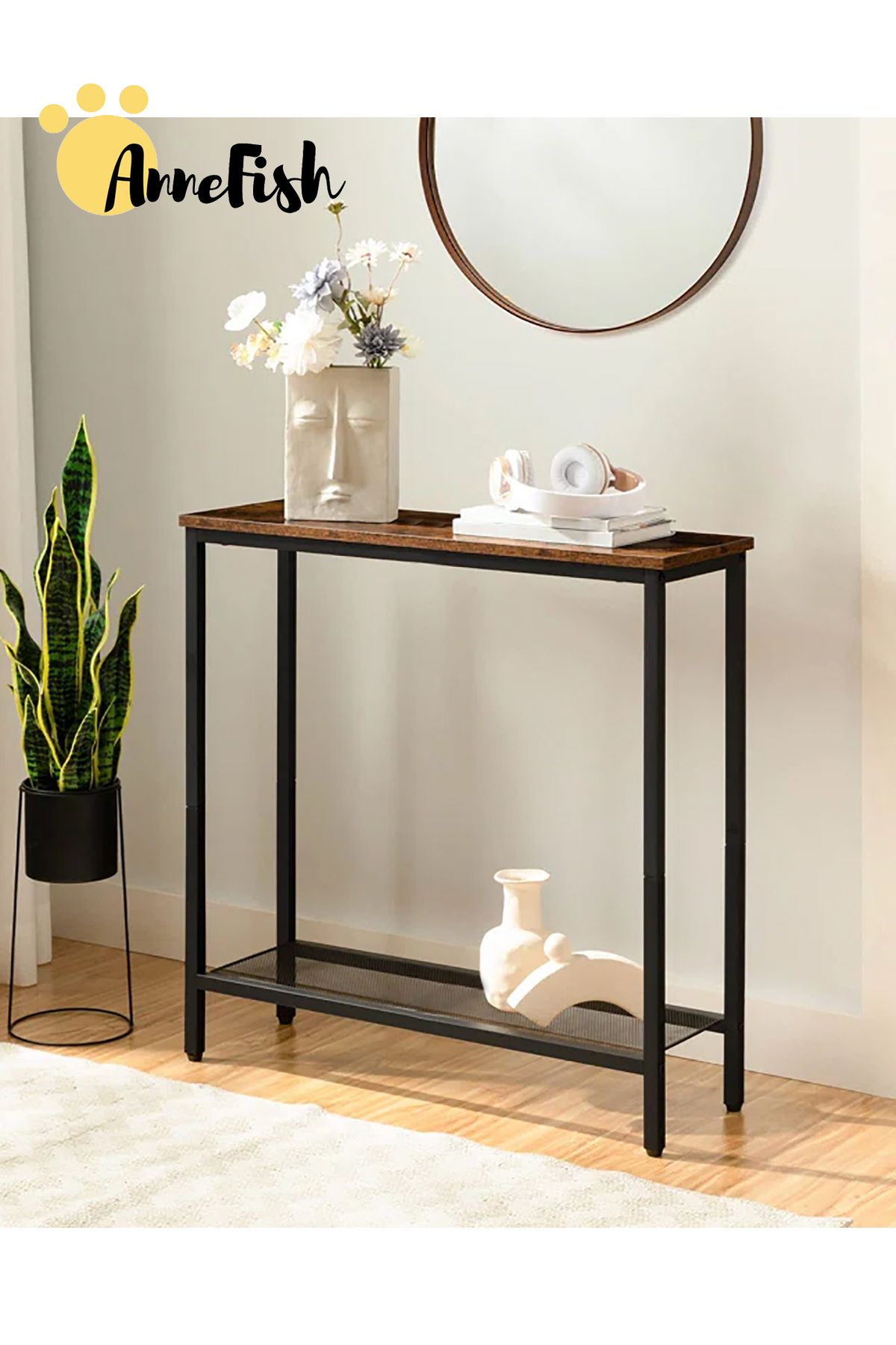 AnneFish-Console Table Simple Sofa Table Coffee Corner Display Shelf Entryway Table Couch Hallway Entrance 5