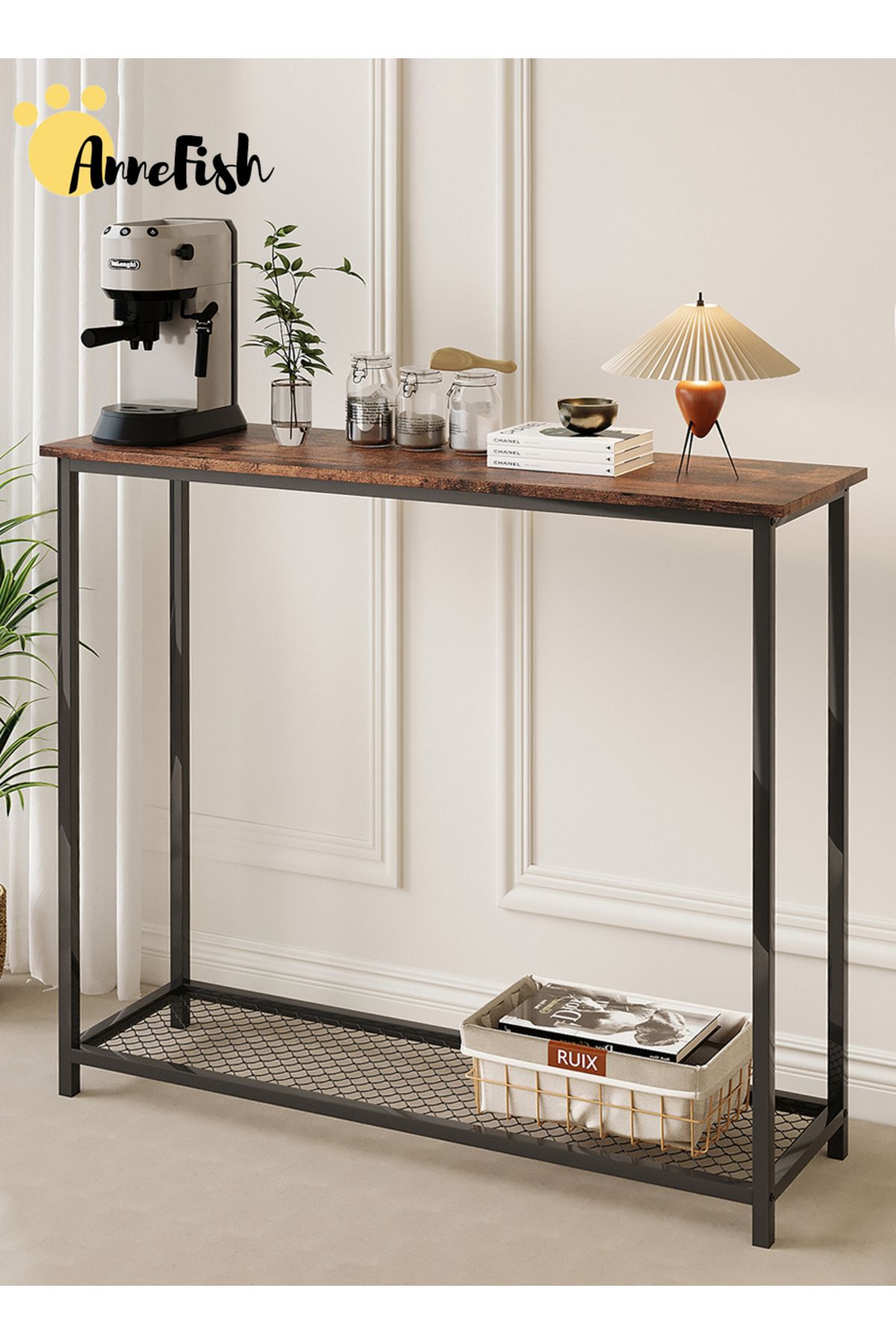 AnneFish-Console Table Simple Sofa Table Coffee Corner Display Shelf Entryway Table Couch Hallway Entrance 1