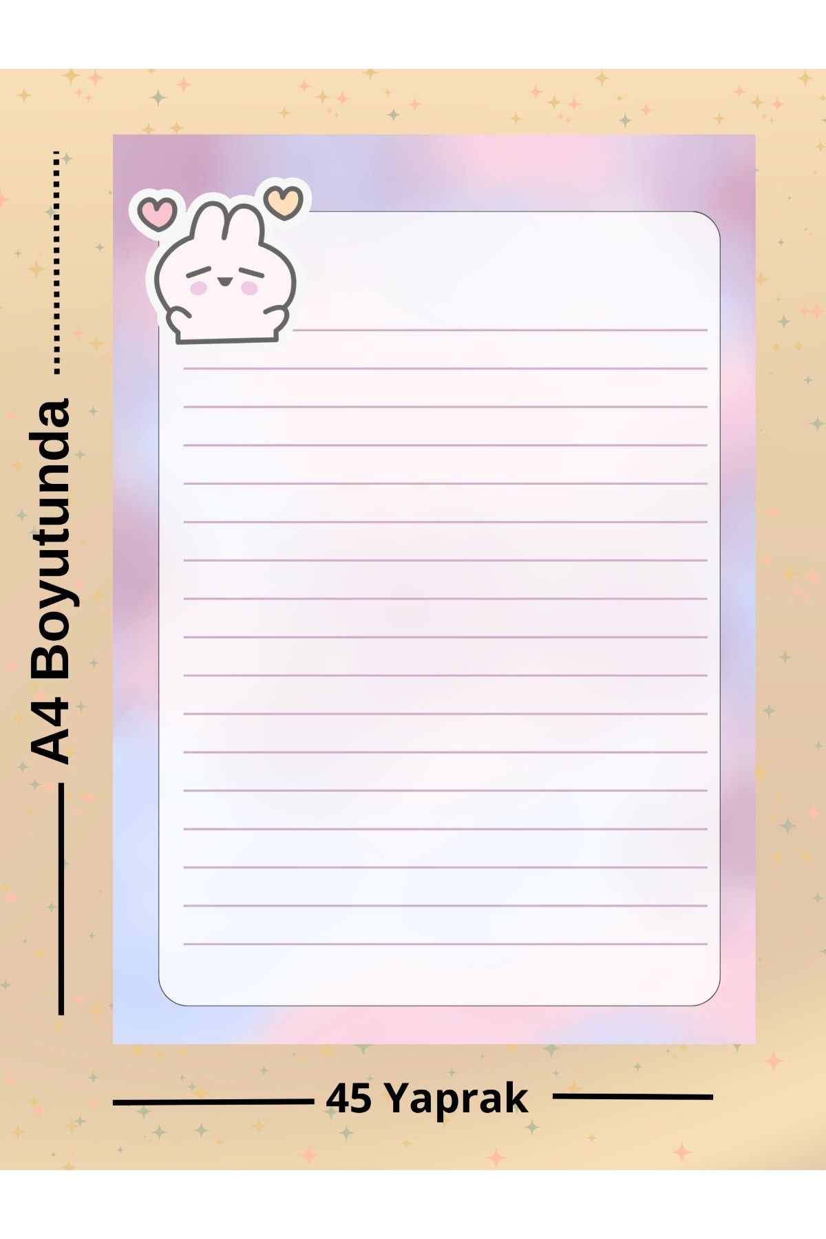 Ez&Tu Stıcker-Mini Rabbit A4 A5 Notepad Planner School Set 2