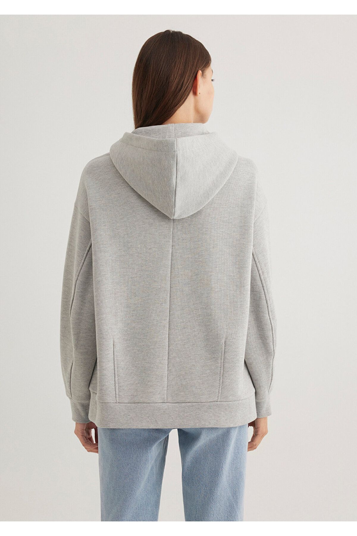 Mavi-Hooded Gray Basic Sweatshirt 1S10186-83096 5