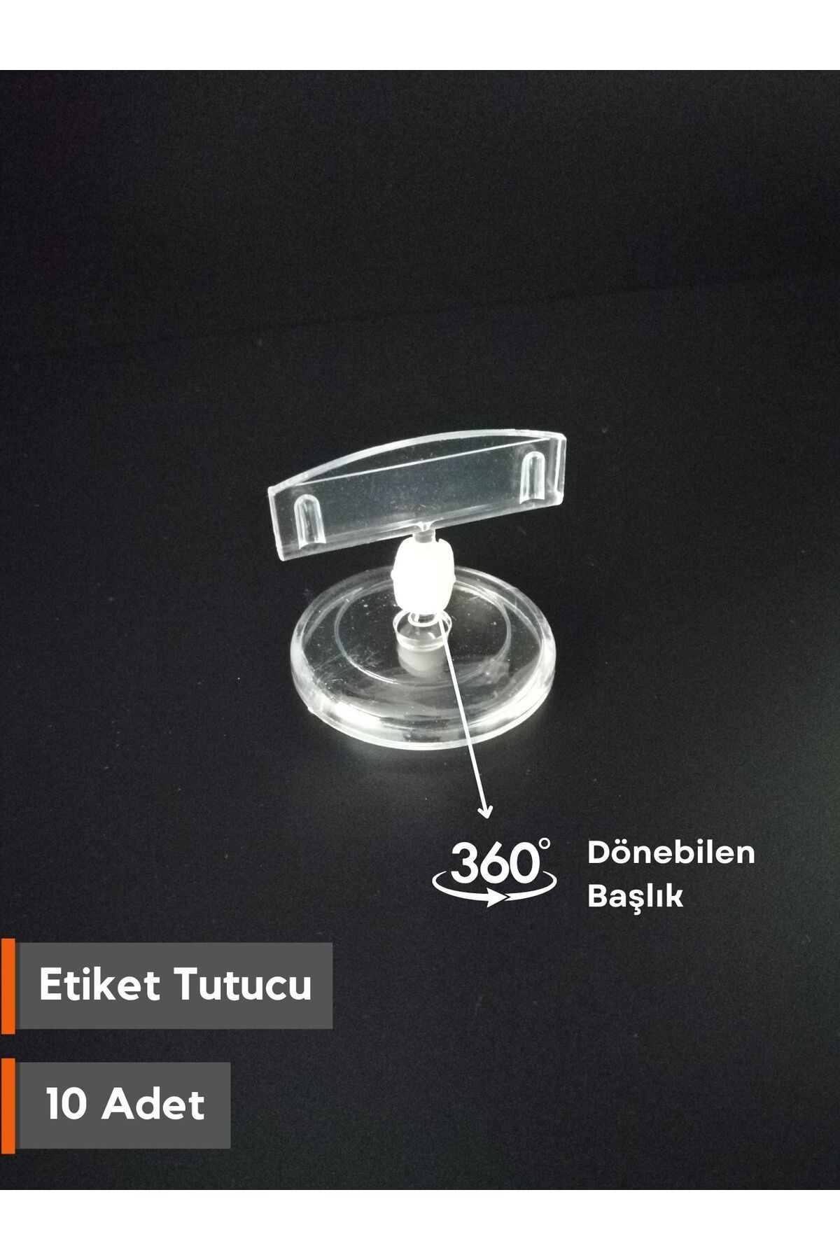 Şeffaf Etiket Ayaklı Etiket Tutucu Stand Kart Tutucu Tabanlı Etiketlik Vitrin Ürün Etiketi Kartlık isimlik 10 Ad