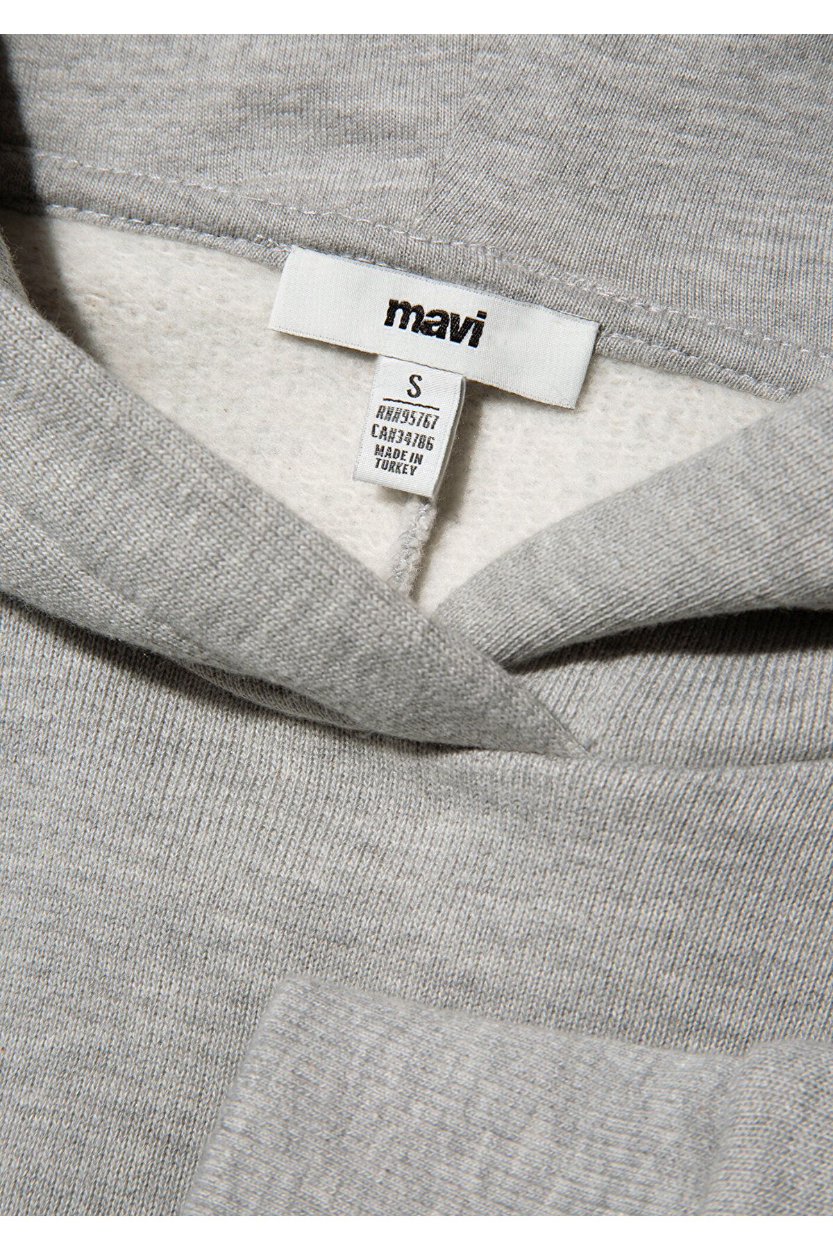 Mavi-Hooded Gray Basic Sweatshirt 1S10186-83096 7