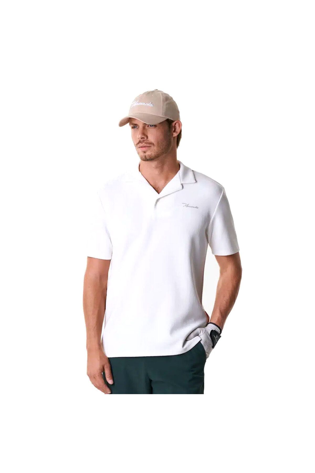 Macade Kamp Yaka Golf T-Shirt Beyaz PO20211126