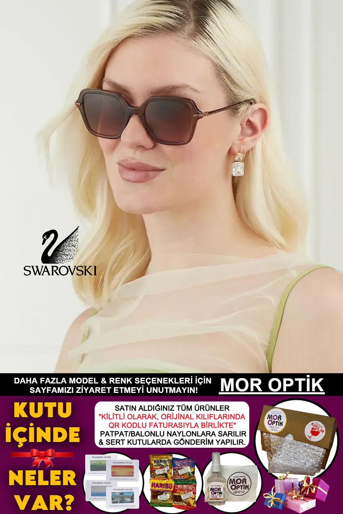 Swarovski SK6040 100274 50-20 135 3N *SAPLAR ALTIN SARI* (50 SİZE)