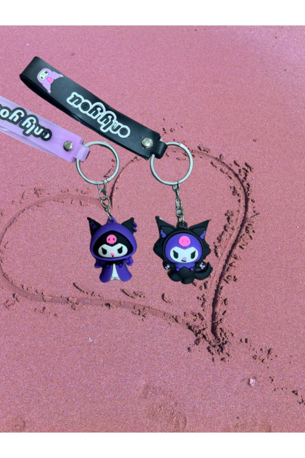 axy Kuromi Anahtarlık – Sevimli Sanrio Karakteri | Kawaii Çanta Süsü & Anahtarlık
