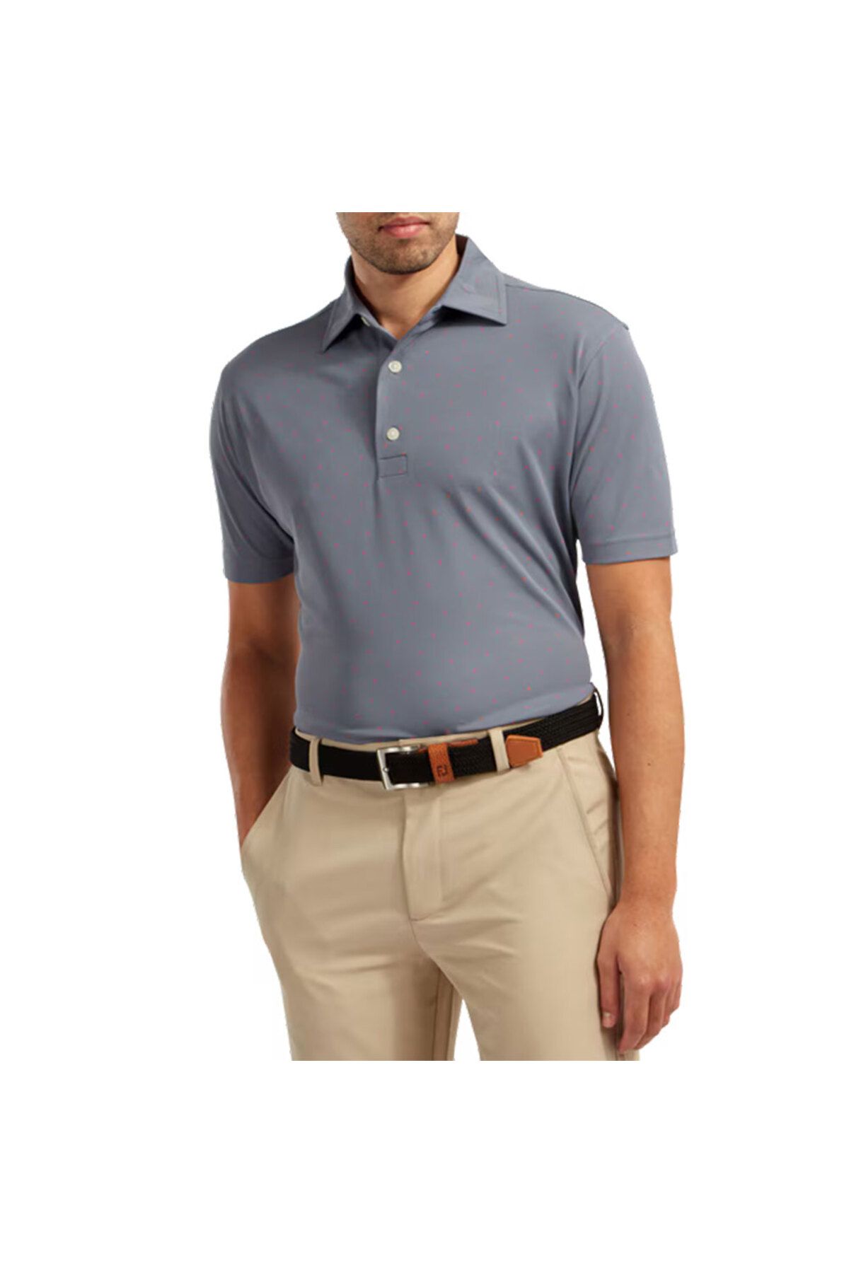 FootJoy Stretch Pique Polo Yaka Golf T-Shirt Cobalt 90358