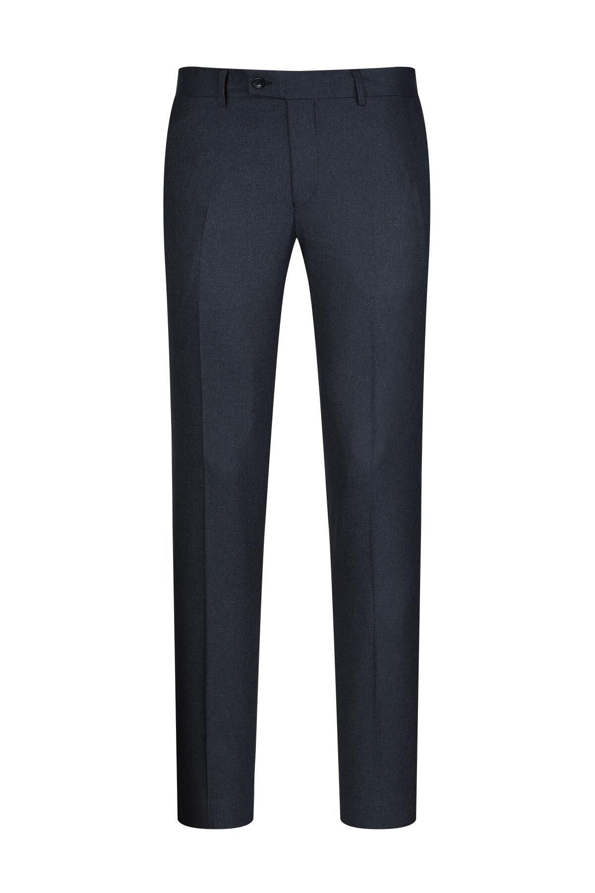 Hatemoğlu Lacivert Regular Fit Yandan Cepli Kumaş Pantolon