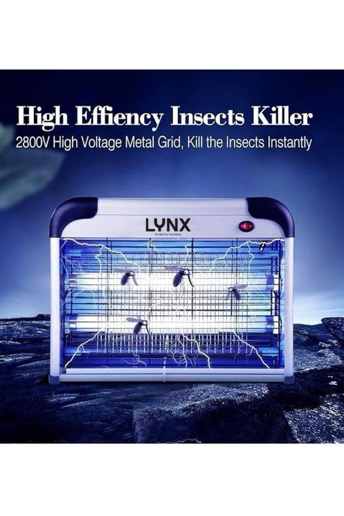 LYNX-Electric Bug and Mosquito Zapper with LED Light for Indoor Use, 20W Non-Toxic Insect Zapper 3