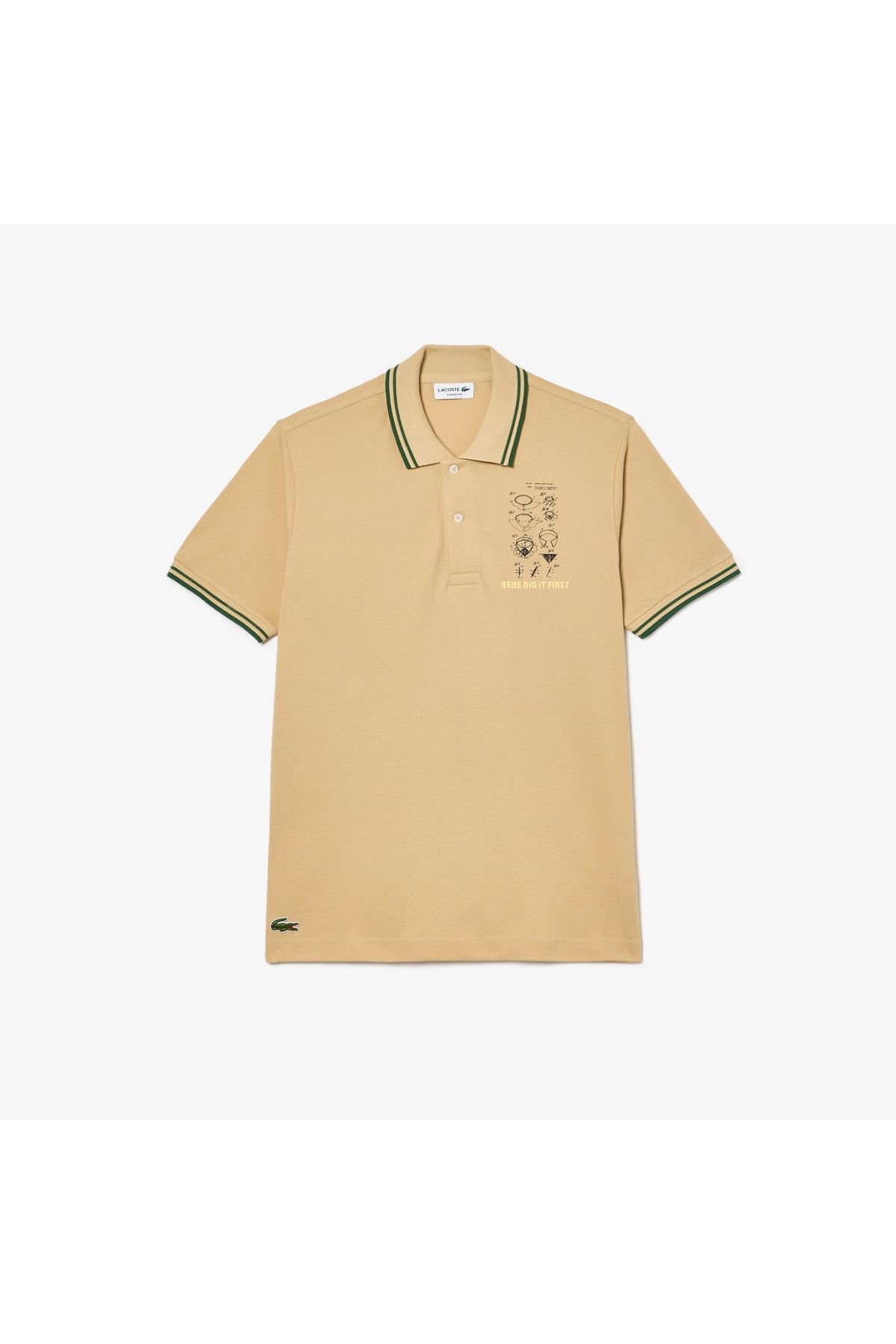 تی شرت یقه پولو مردانه L.12.12 کلاسیک مناسب طرح دار چوگان Lacoste