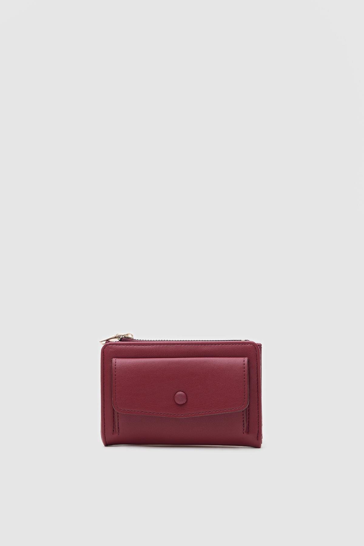 Shule Bags Pine Bordo Kadın Cüzdan